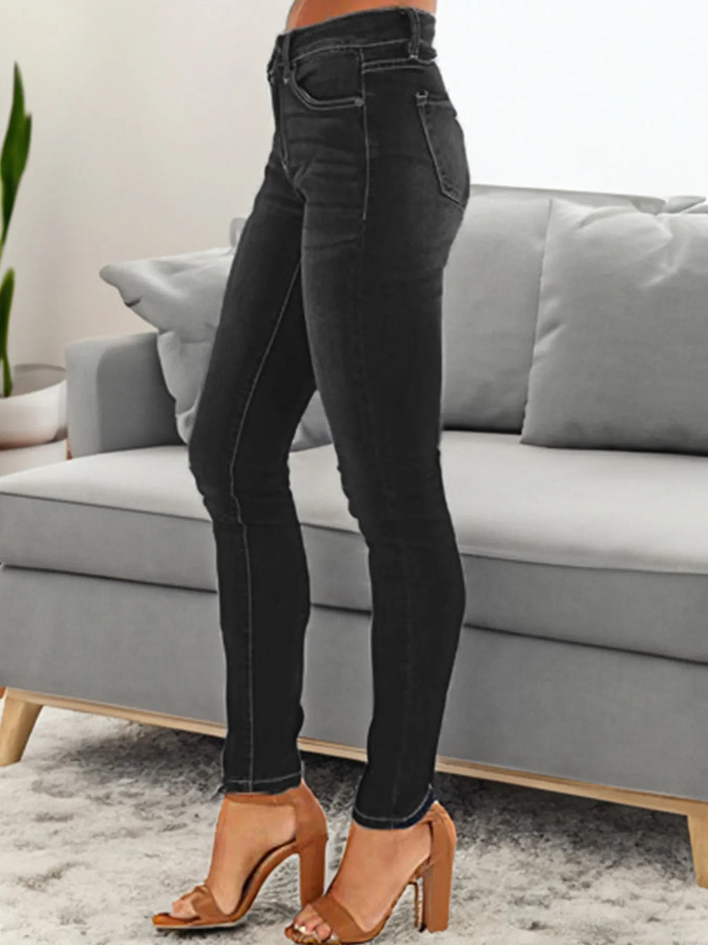 Skinny Fit Washed Jeans