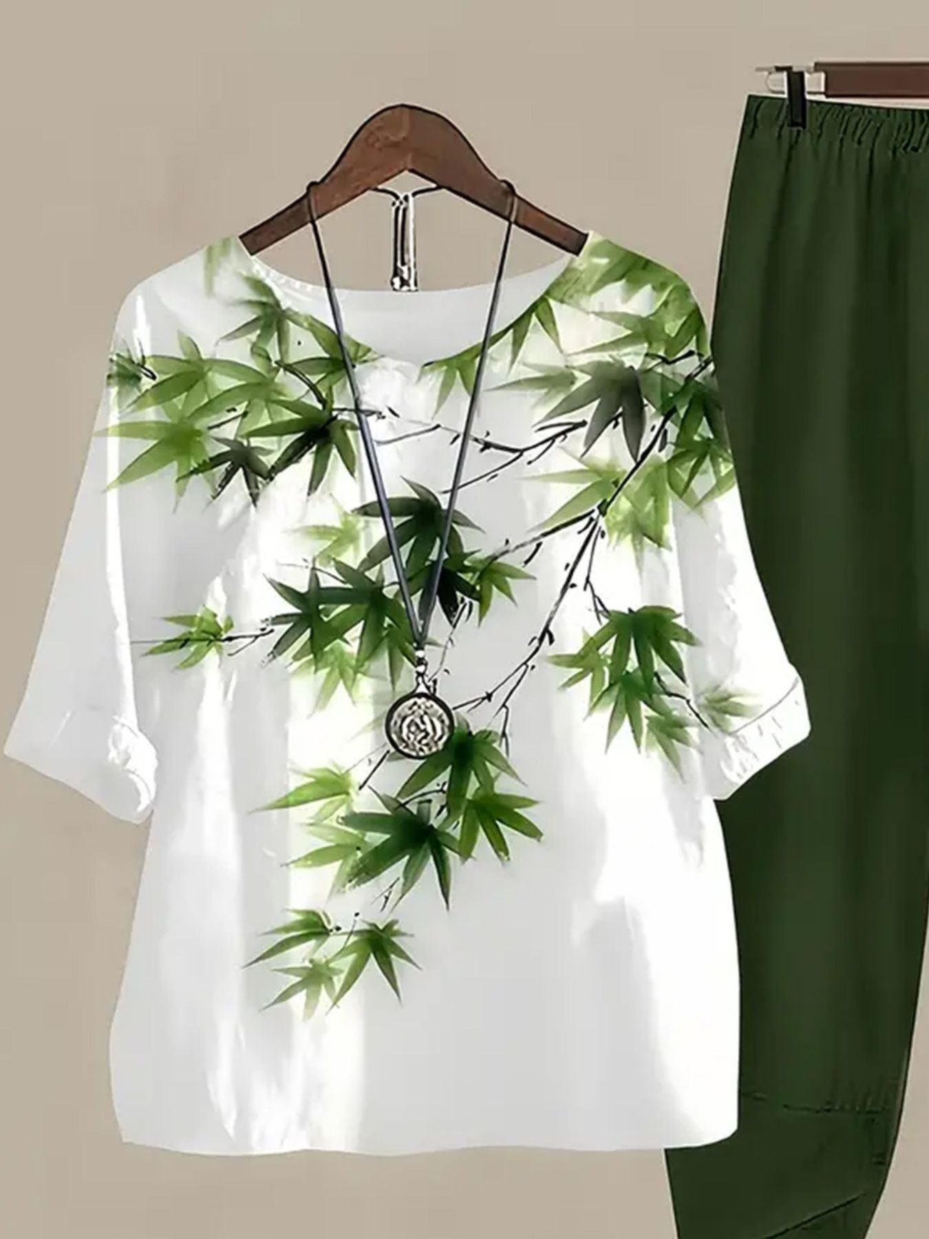 Printed Half Sleeve Top and Pants Set