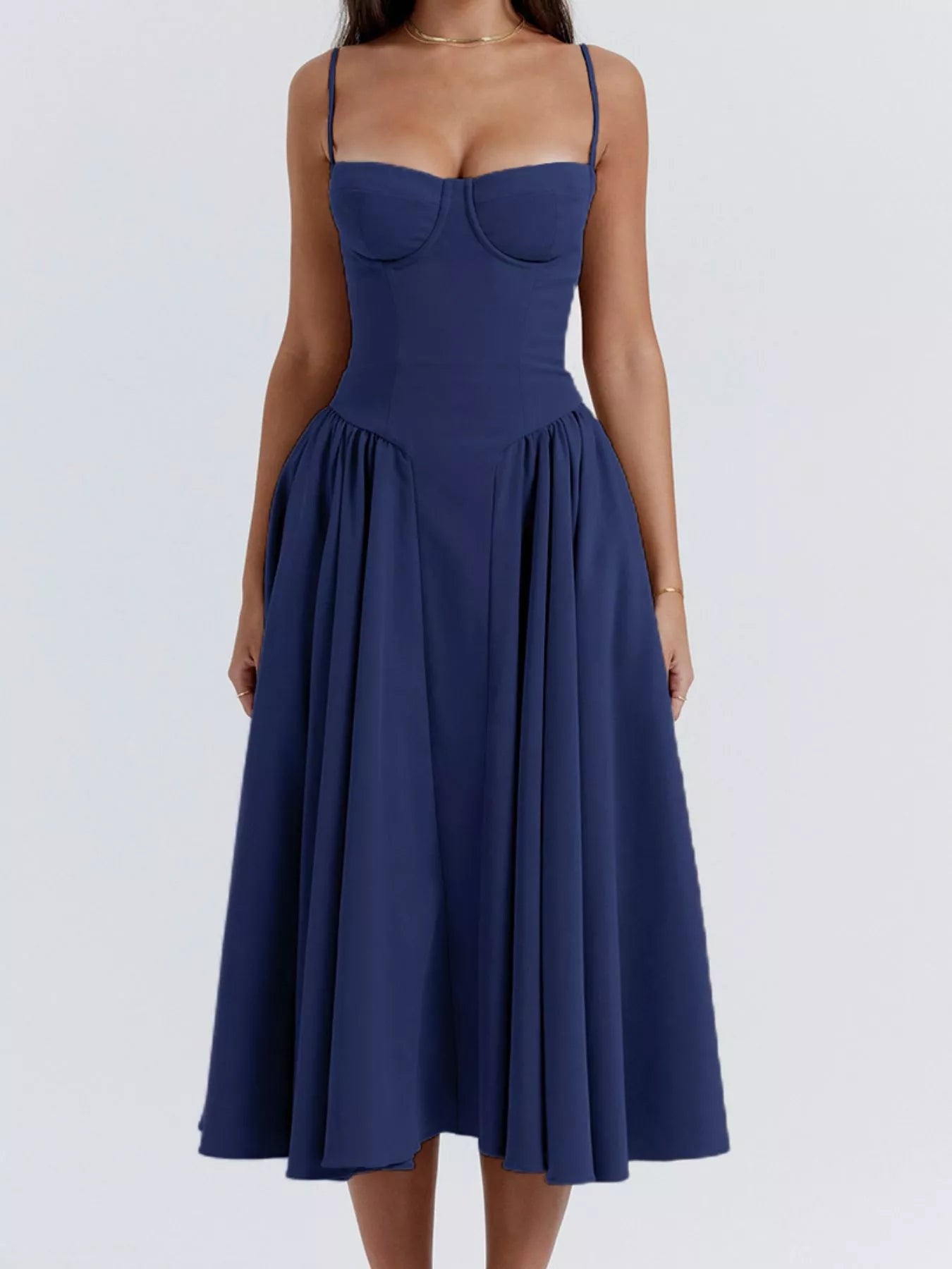Sweetheart Neck Midi Cami Dress