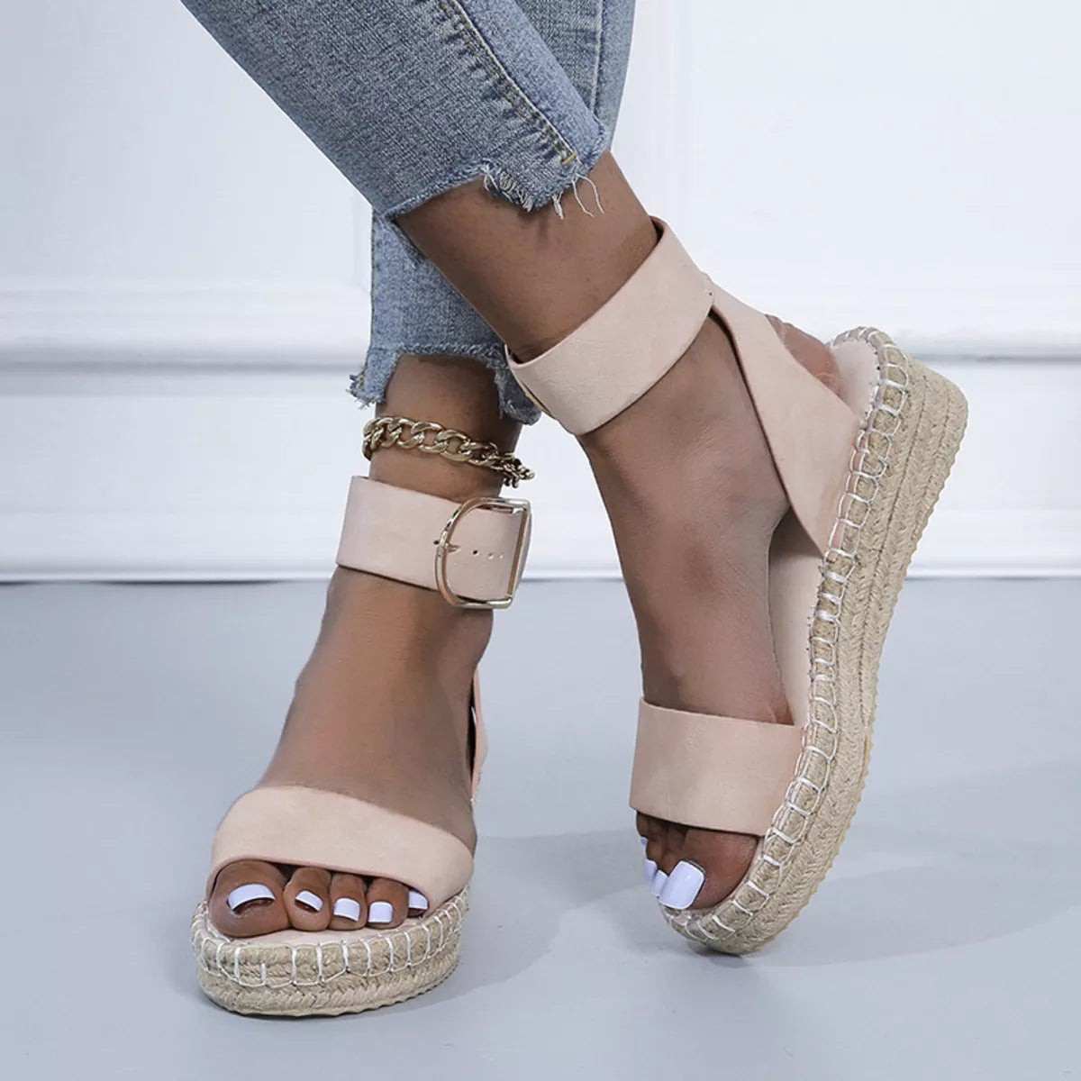 Open Toe Openwork Sandals