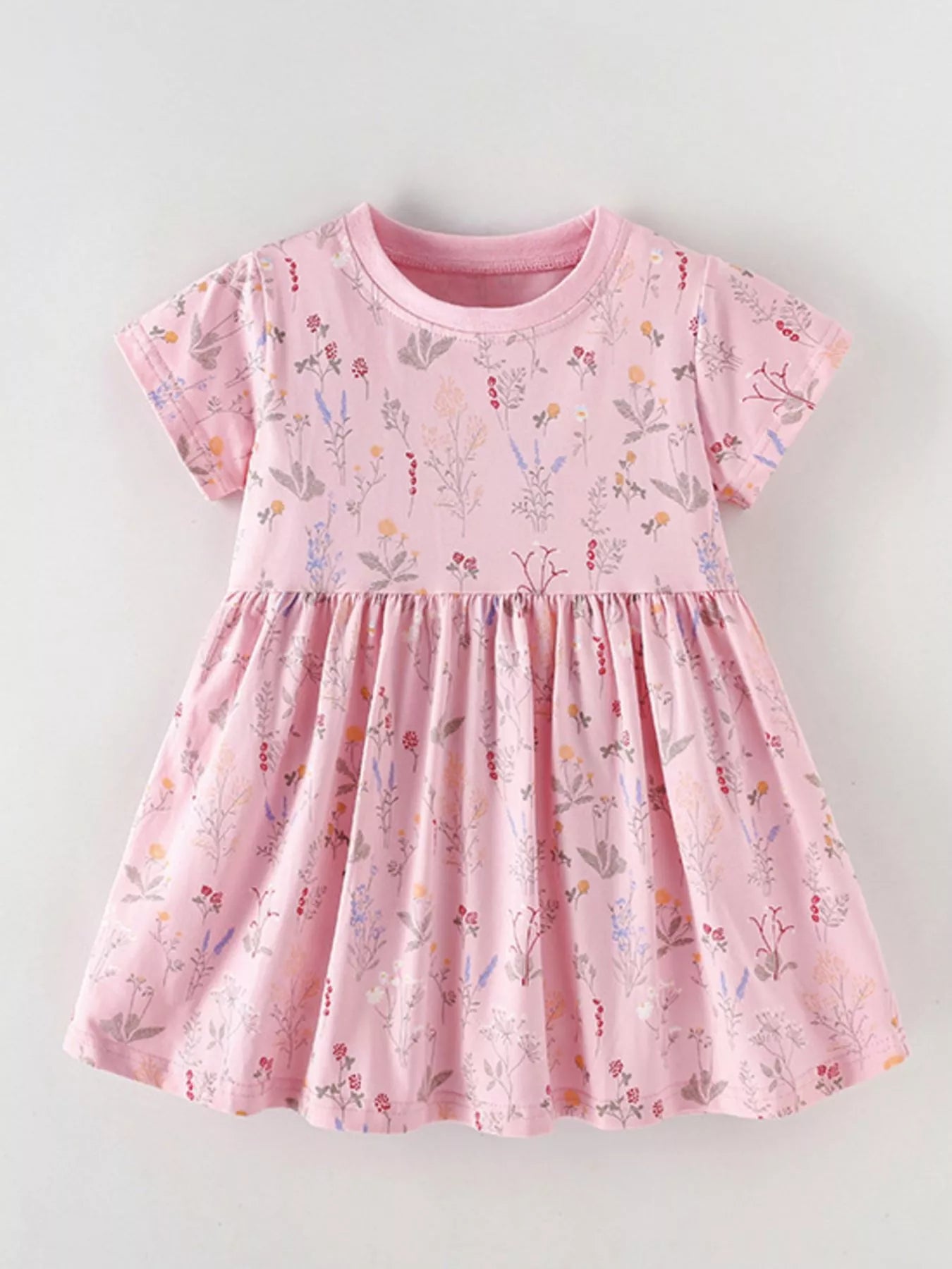 Children's Floral Print A-Line Dress