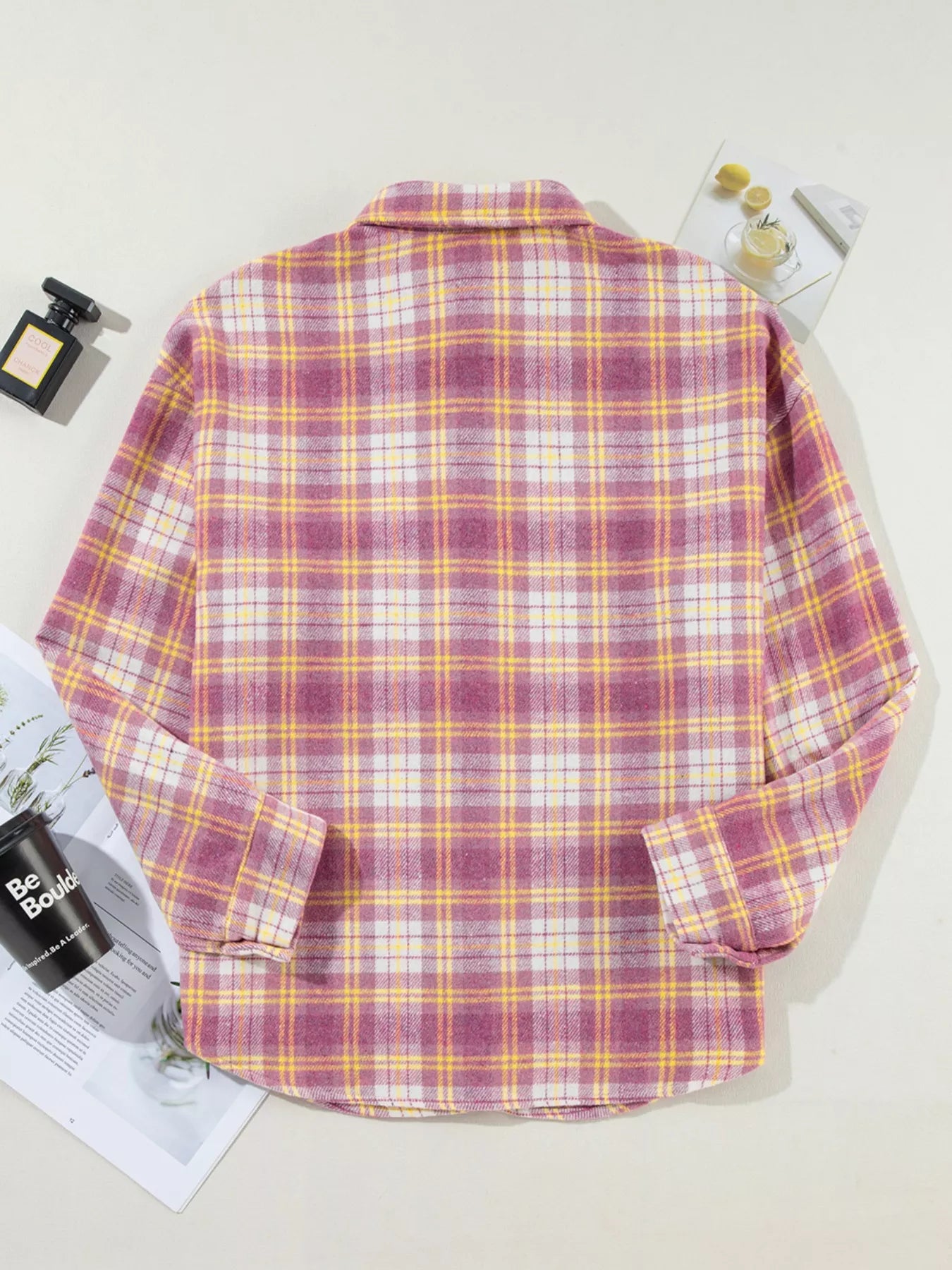 Casual Plaid Button-Down Shacket