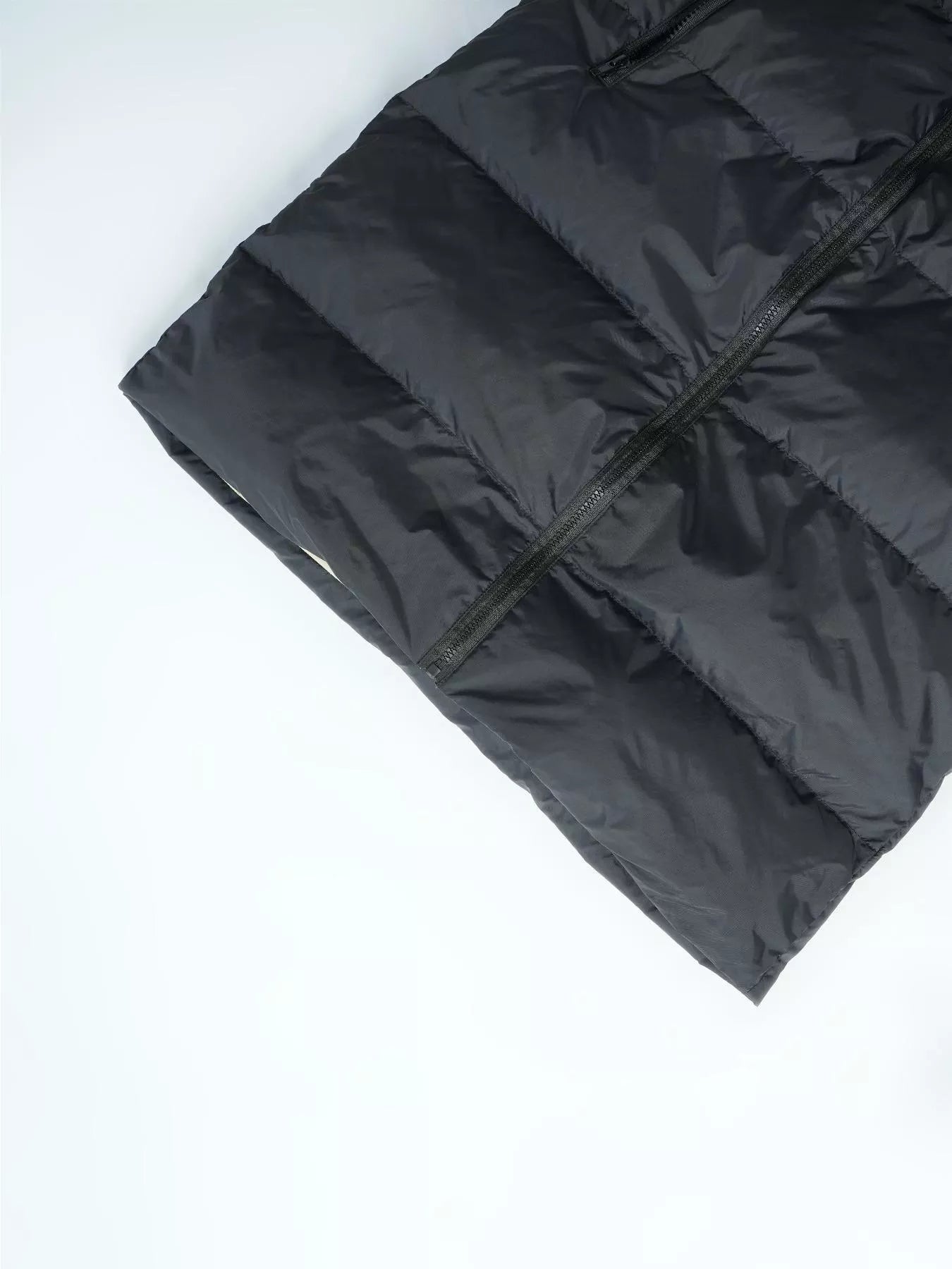 Longline Padded Hooded Vest Coat