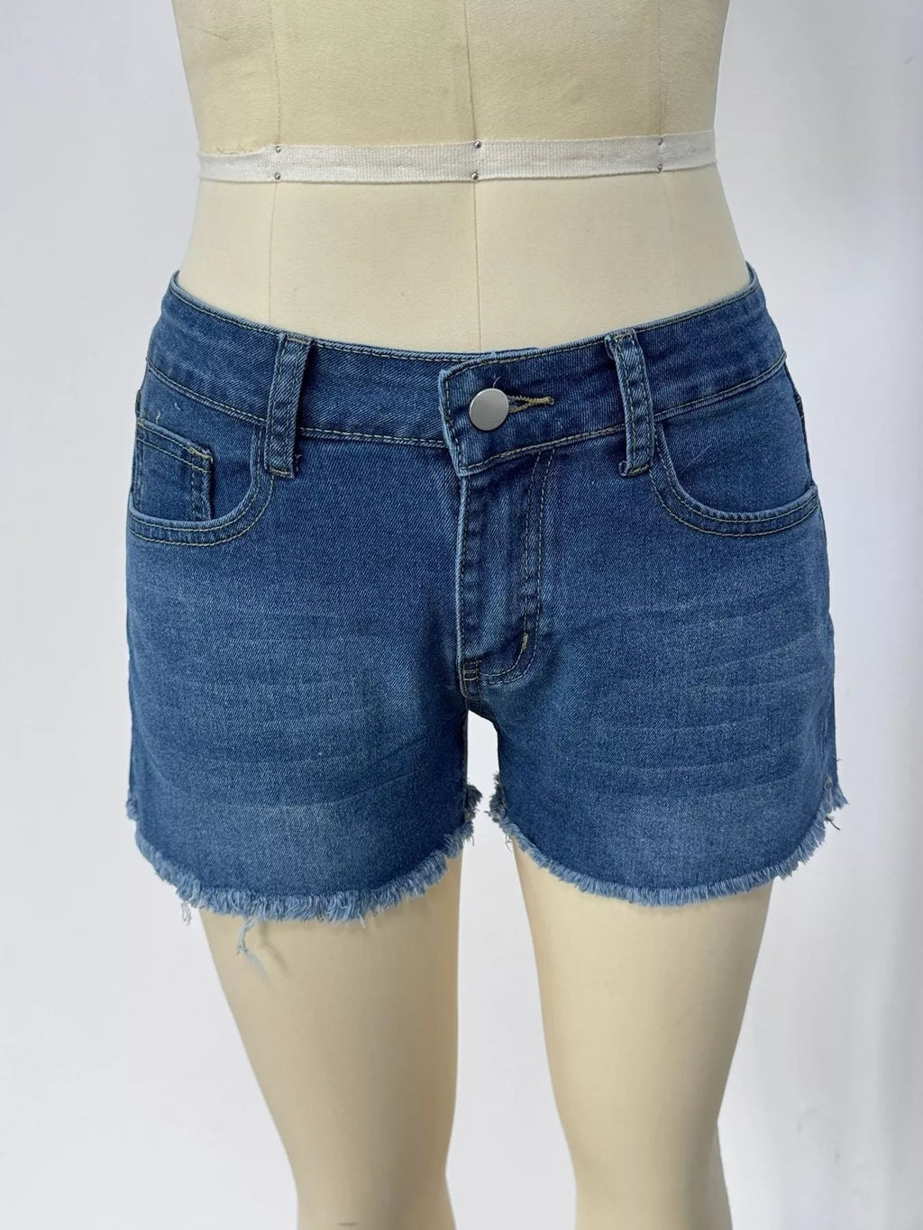Raw Hem Denim Shorts