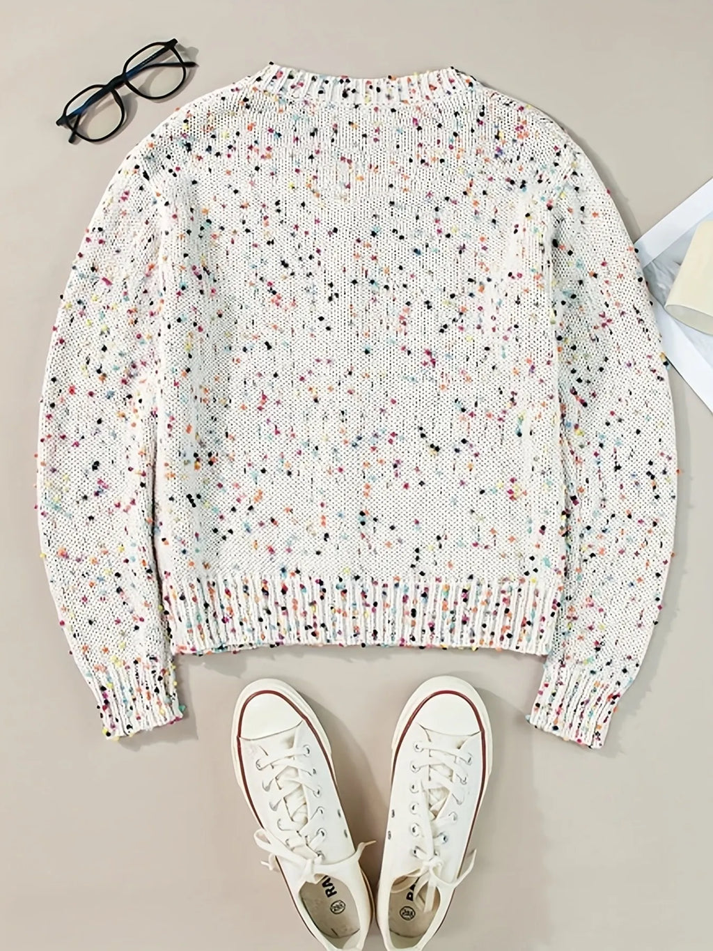 Colorful Button Up Long Sleeve Cardigan
