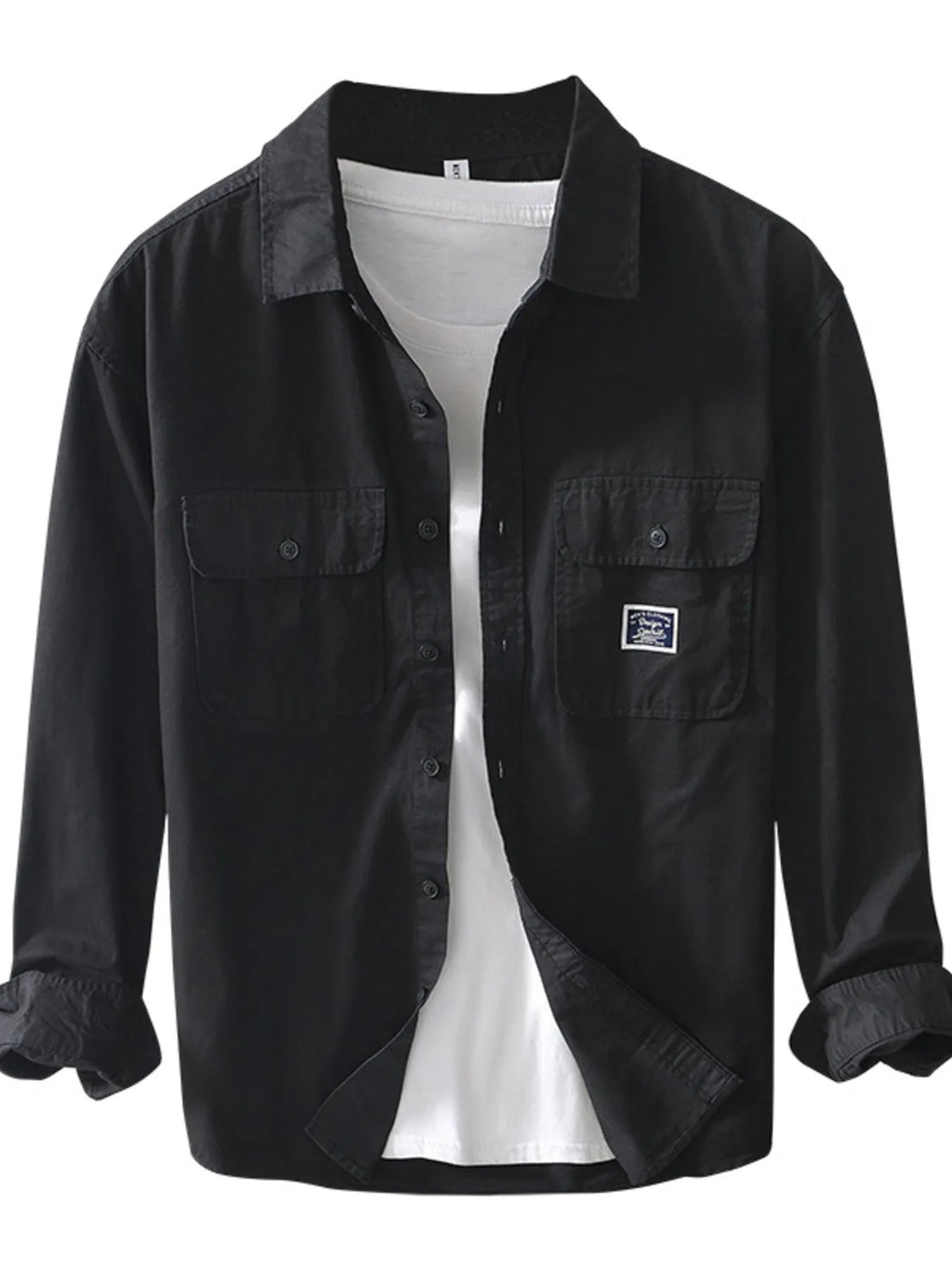 Men's Plus Size Button Up Long Sleeve Shirt