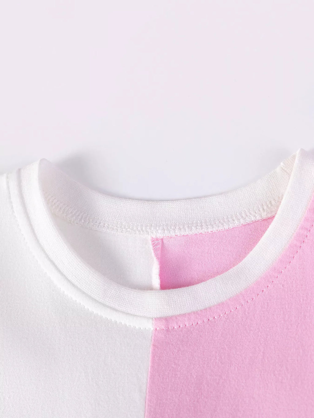 Children's Unicorn Color Block Ruffle Sleeve Dress
