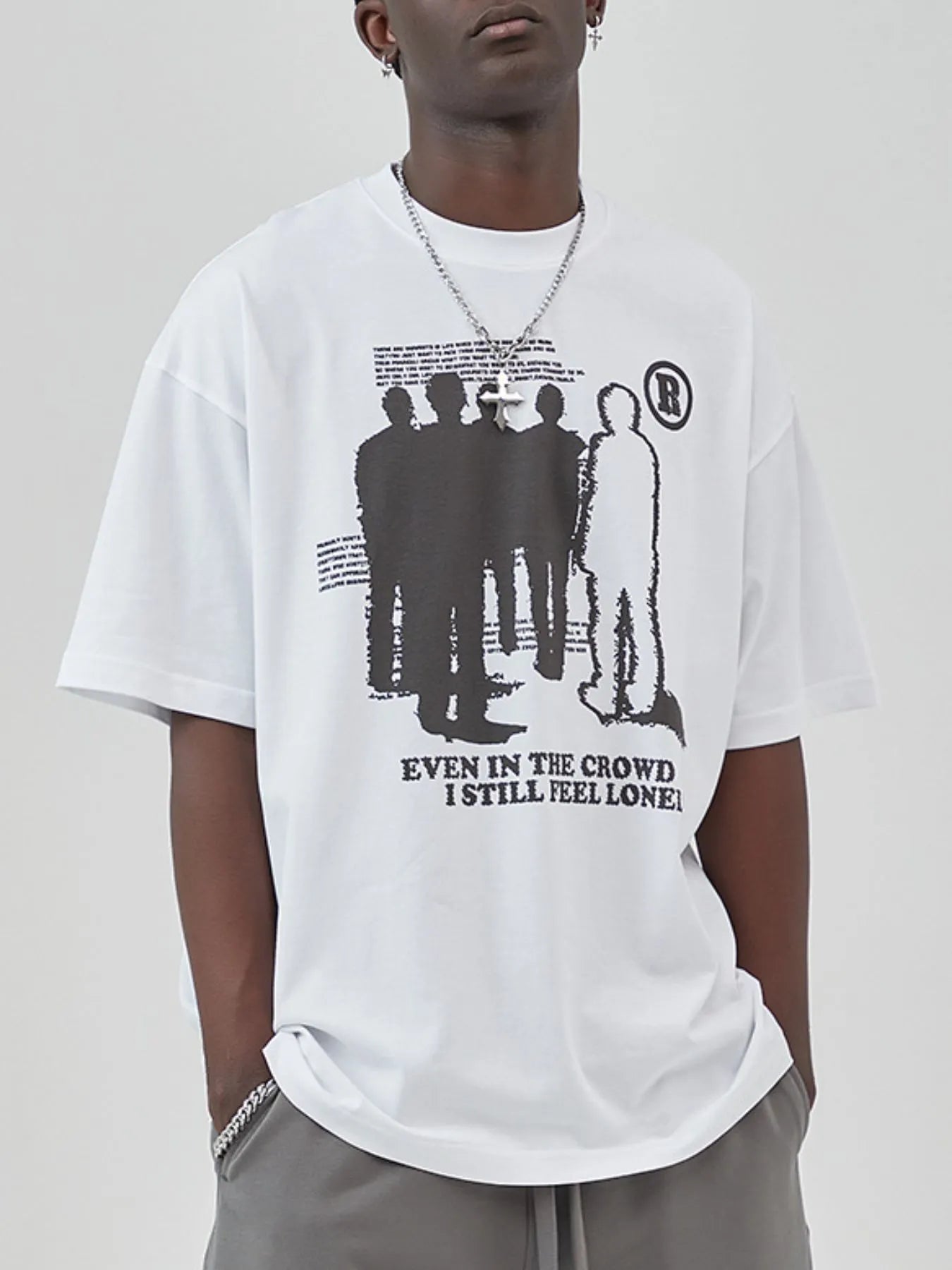 Men's Graphic Round Neck Short Sleeve T-Shirt