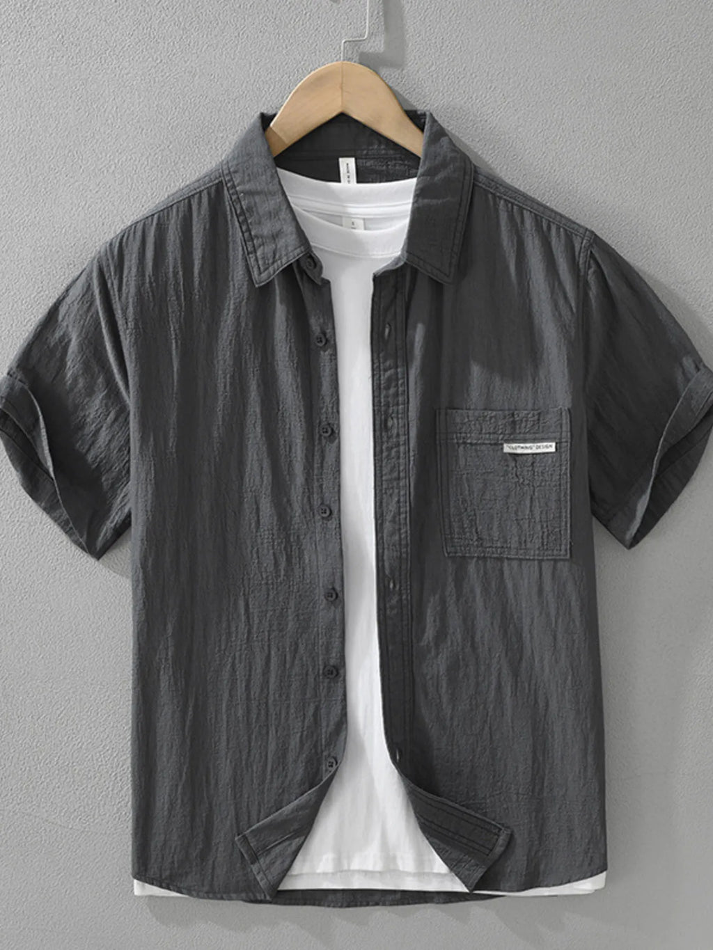 Men's Plus Size Button Up Short Sleeve Shirt