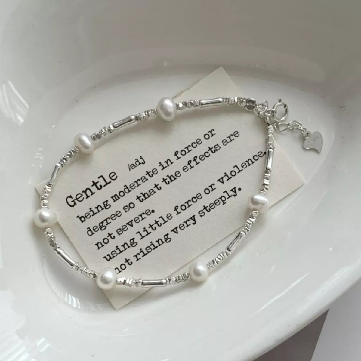 925 Sterling Silver Pearl Bracelet
