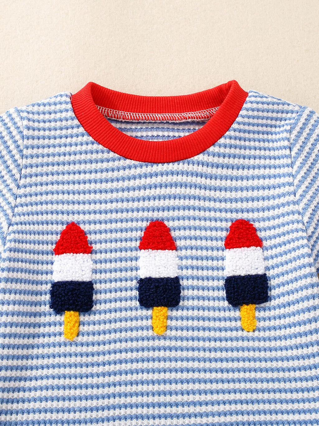 Children's Ice Cream Striped Tee and Shorts Set