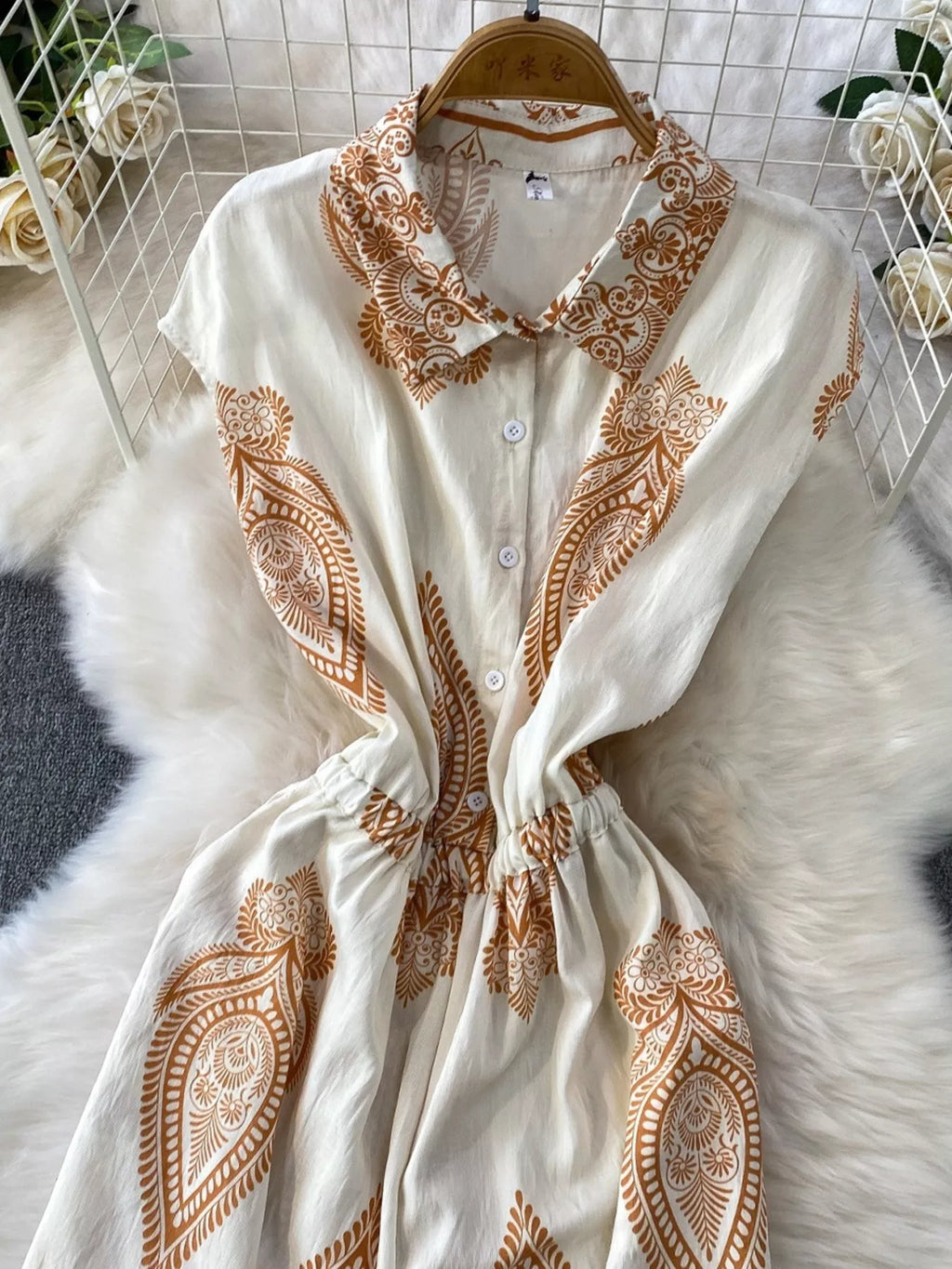 Button Front Wide Leg Jumpsuit