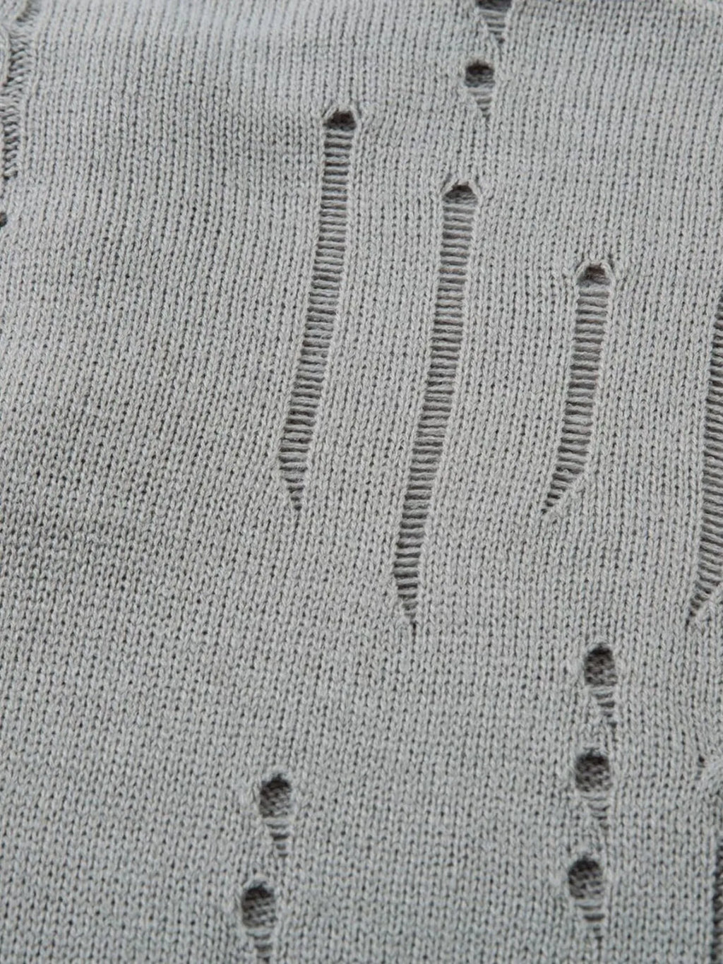 Men's Openwork Button Detail Knit Henley T-Shirt