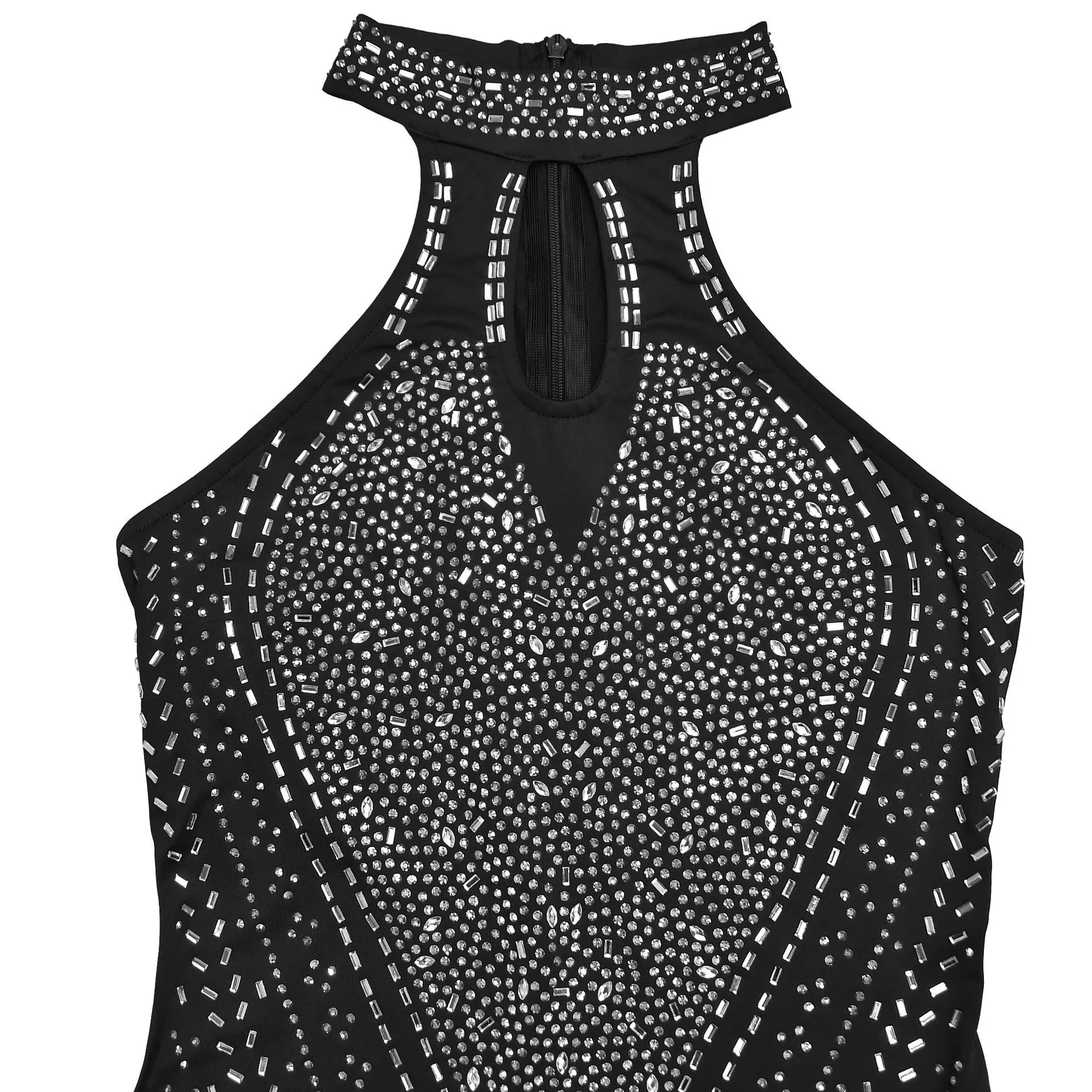 Sparkling Rhinestone Cutout Jumpsuit