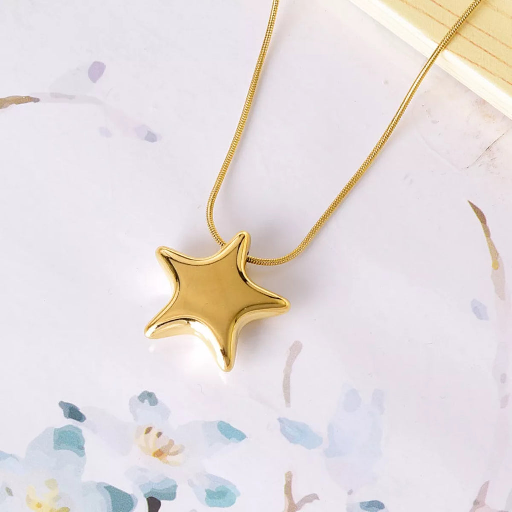 Titanium Steel Star Pendant Necklace