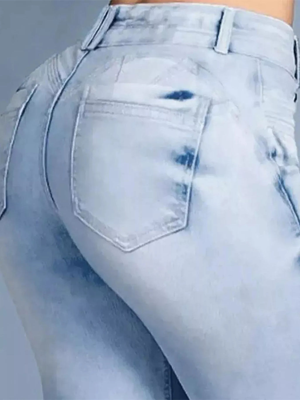 Full Size Wash High-Waisted Flare Jeans Plus Size