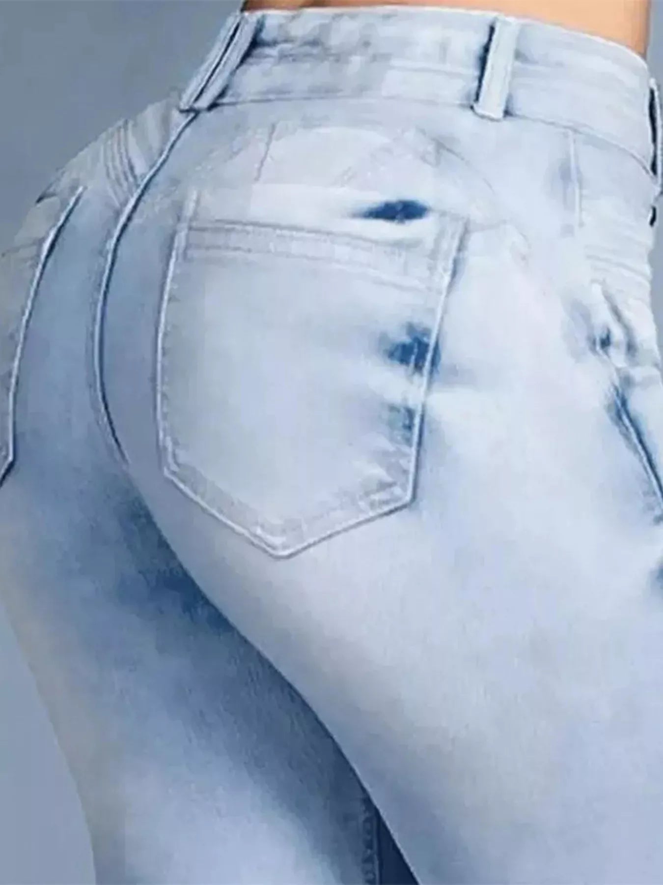 Full Size Wash High-Waisted Flare Jeans Plus Size