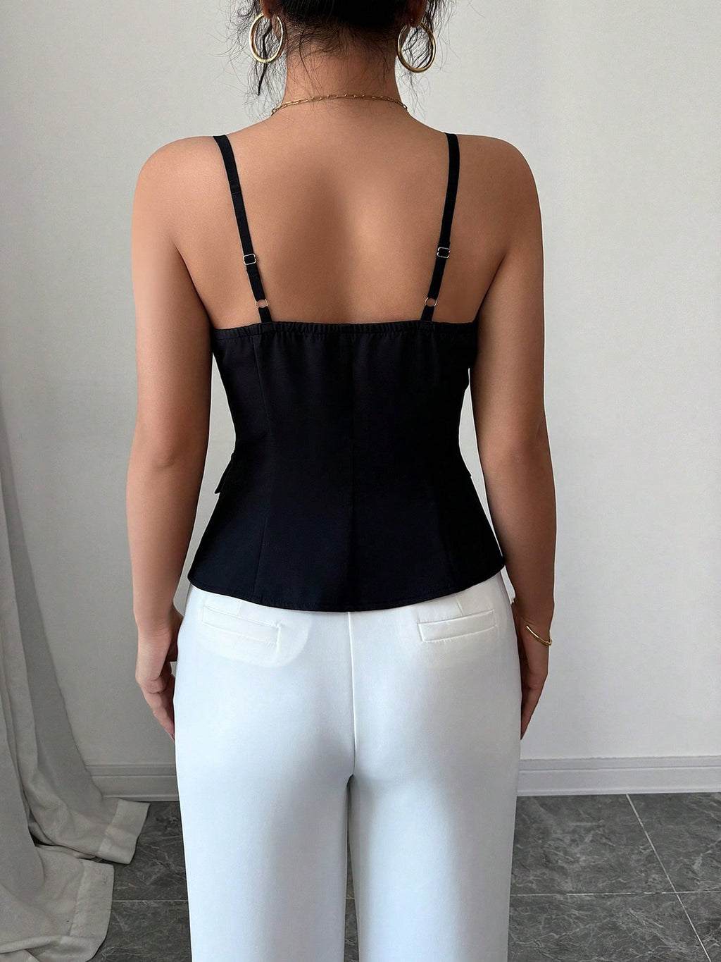 Button-Front Fitted Cami