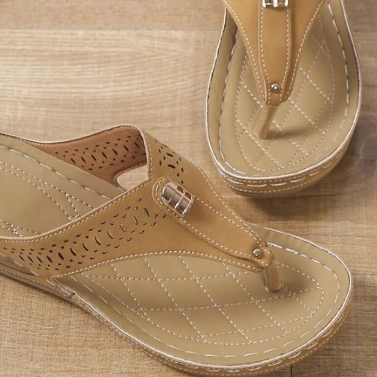 Toe Post Wedge Sandals