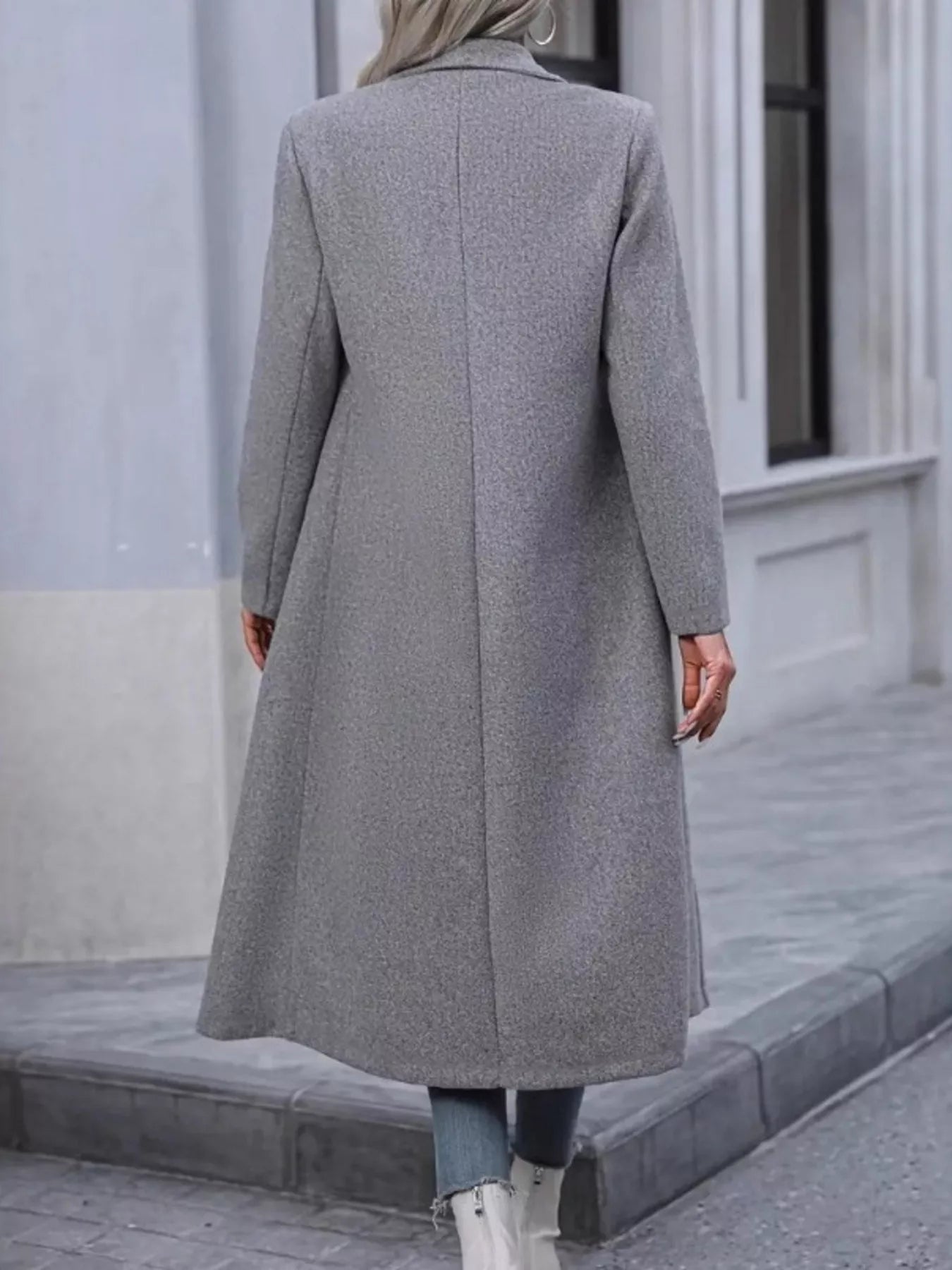 Double-Breasted Longline Overcoat