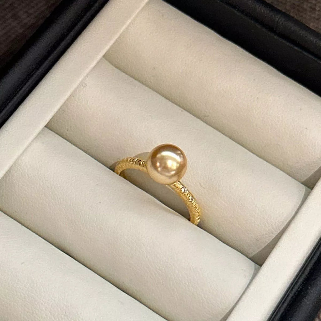 18K Gold-Plated Pearl Ring