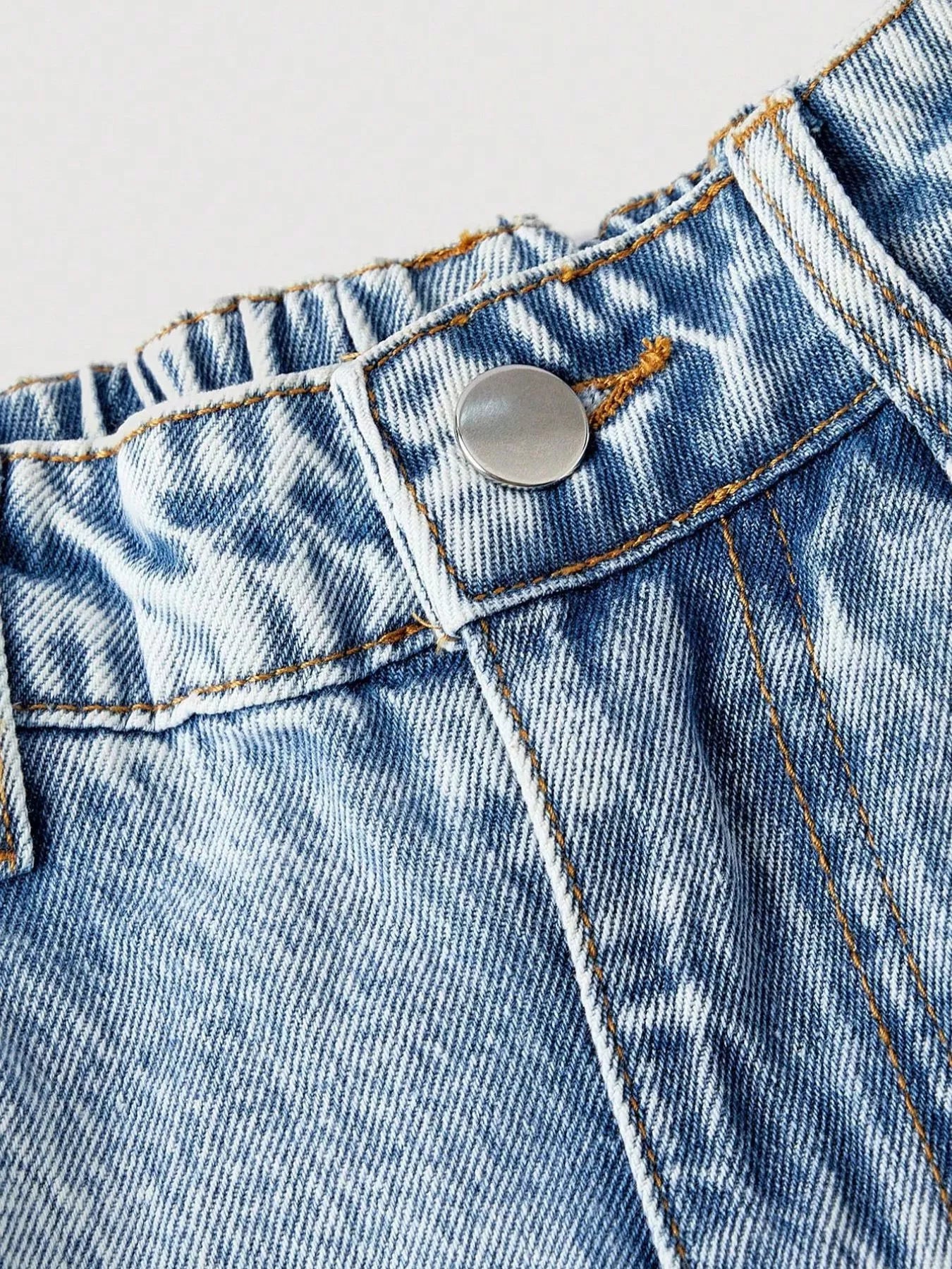 Embroidered Heart Wide-Leg Jeans