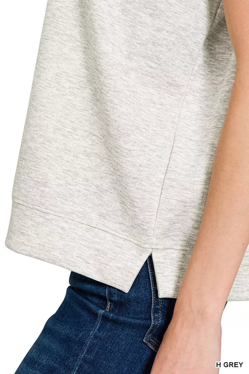 Zenana Scuba Short Sleeve Sweatshirts