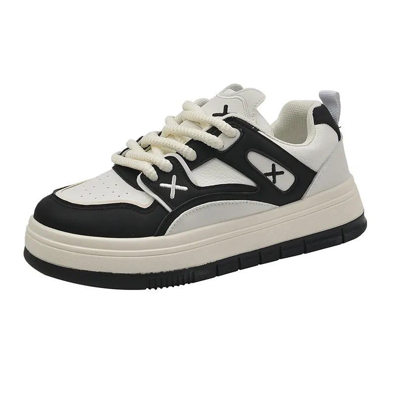 Round Toe Lace Up Sneakers