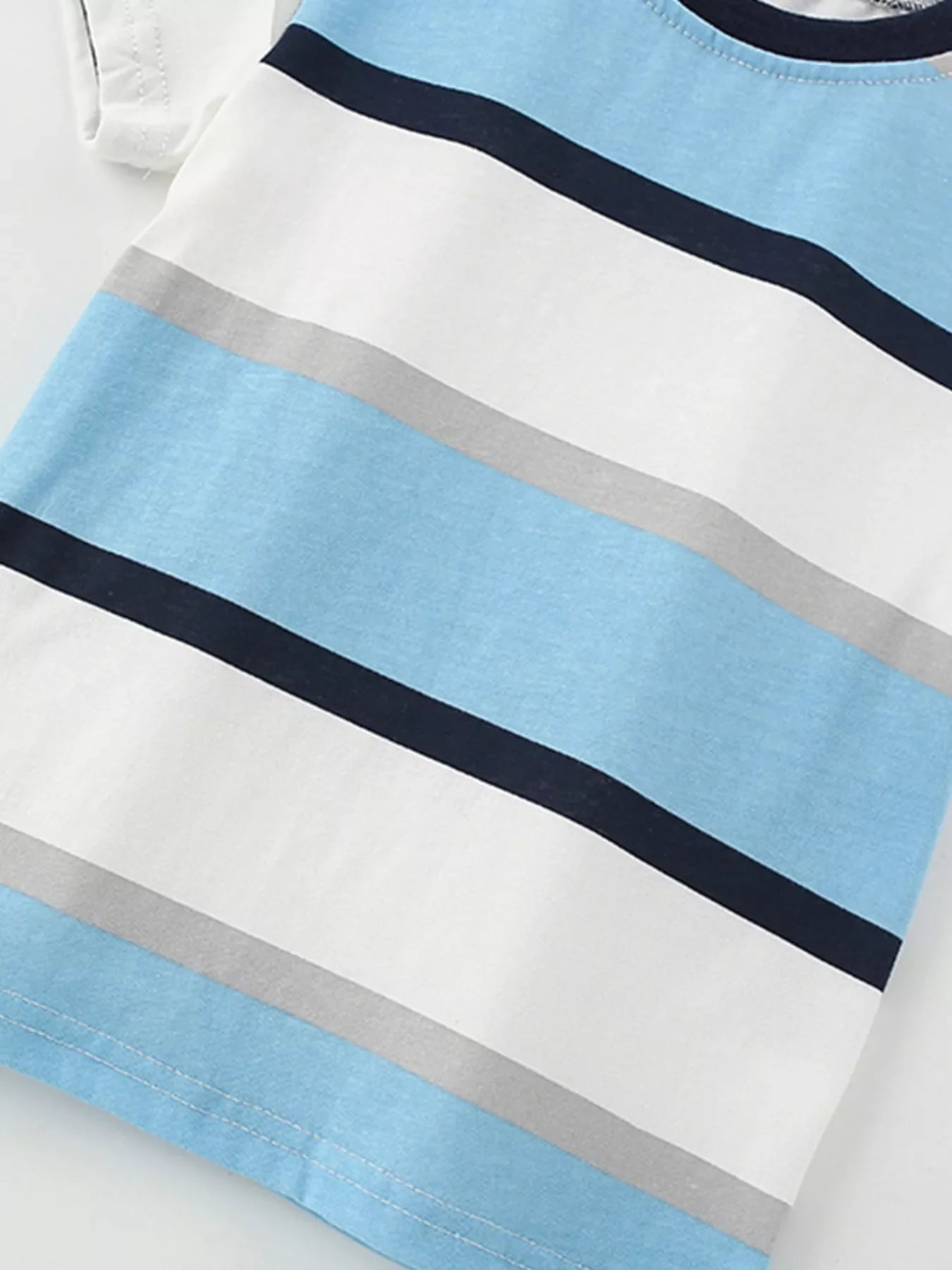 Children's Striped T-Shirt & Shorts Casual Set