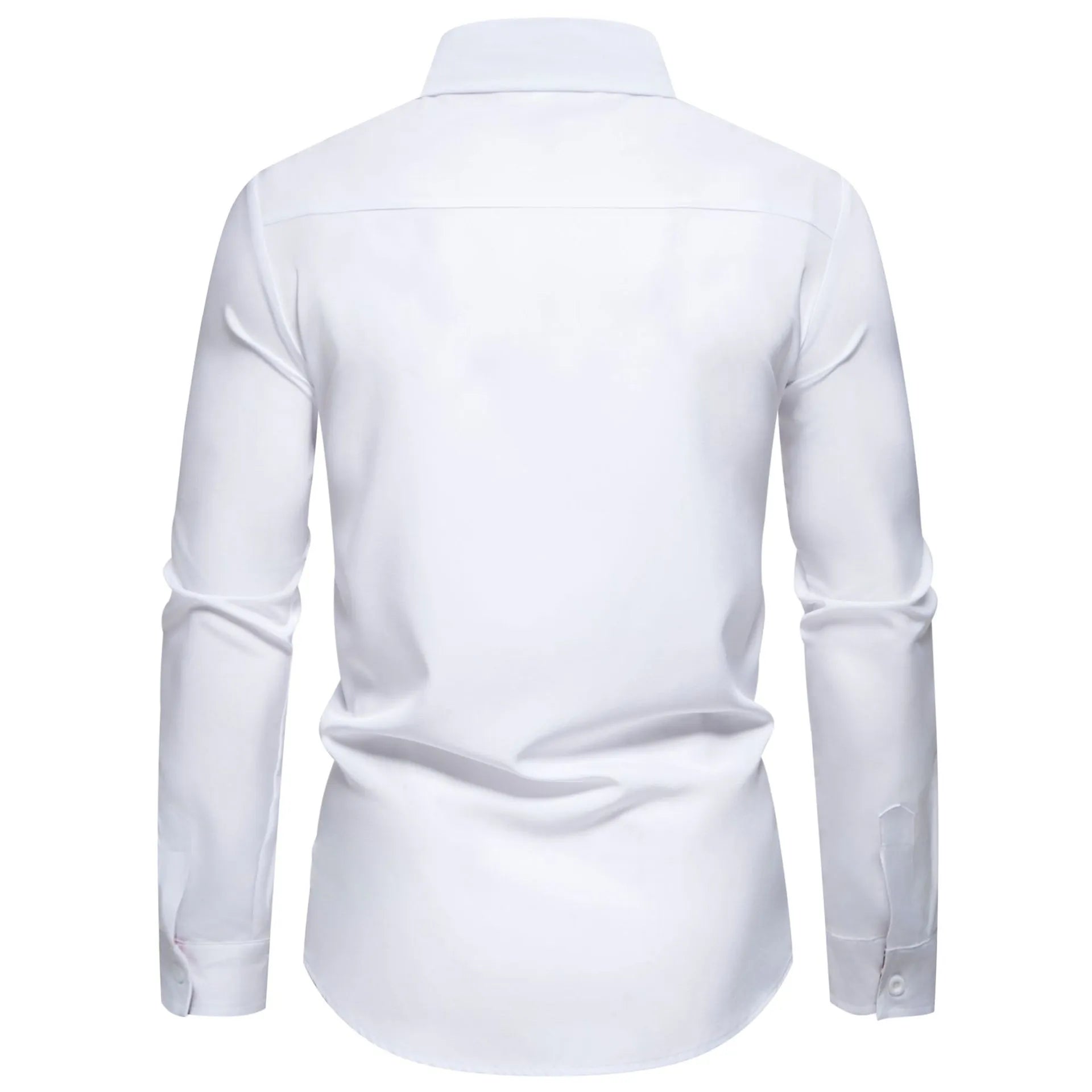 Men's Casual Button-Down Shirt with Cuff Detail