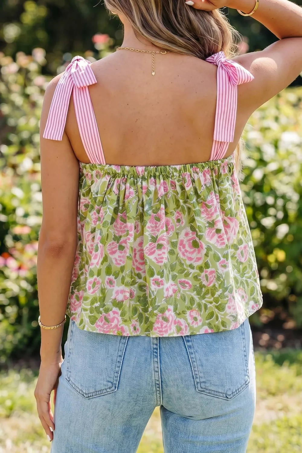 Floral Print Tie-Strap Cami