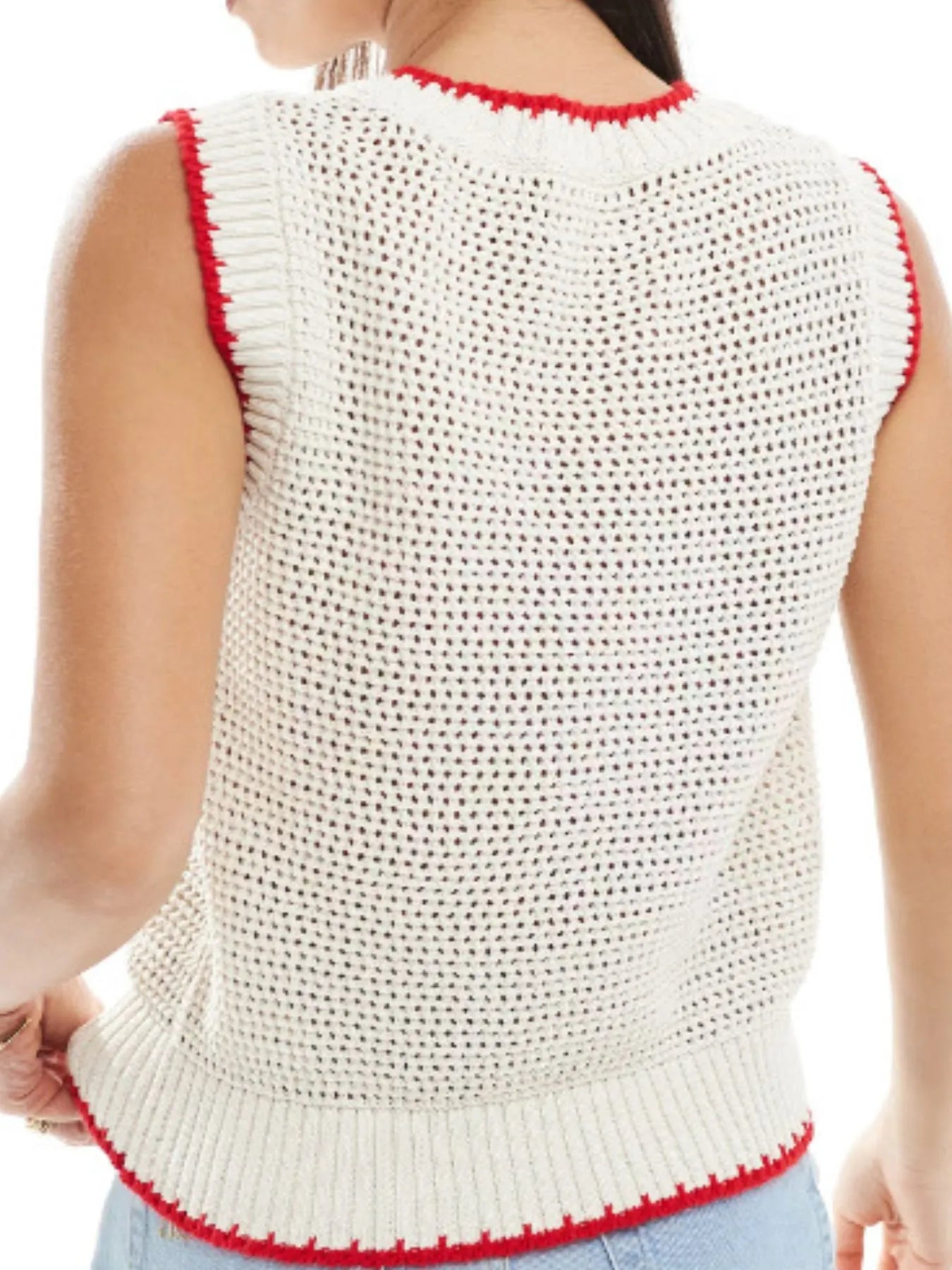 Chili Pepper Crochet Knit Tank Top