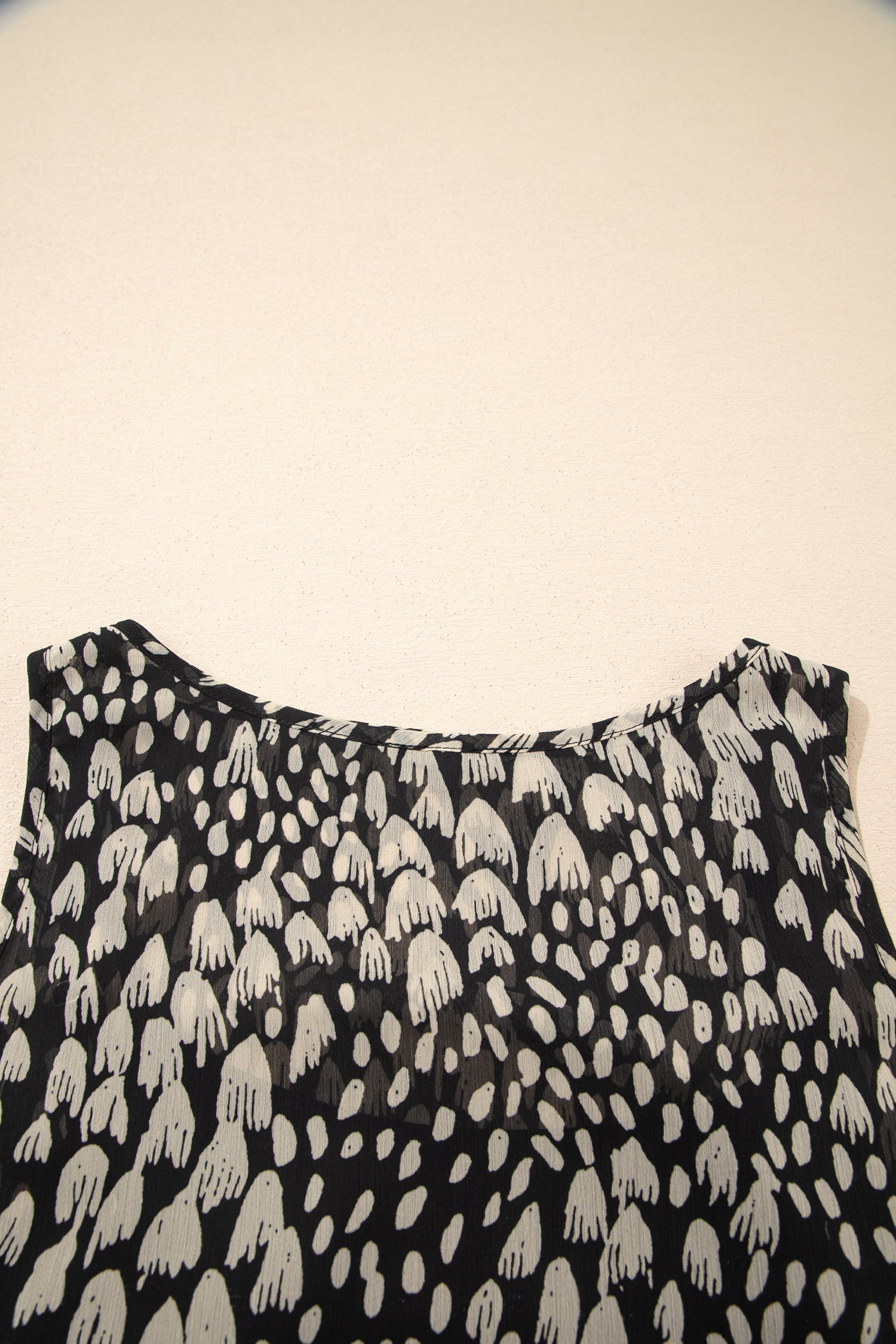 Abstract Dotted Sleeveless Maxi Dress