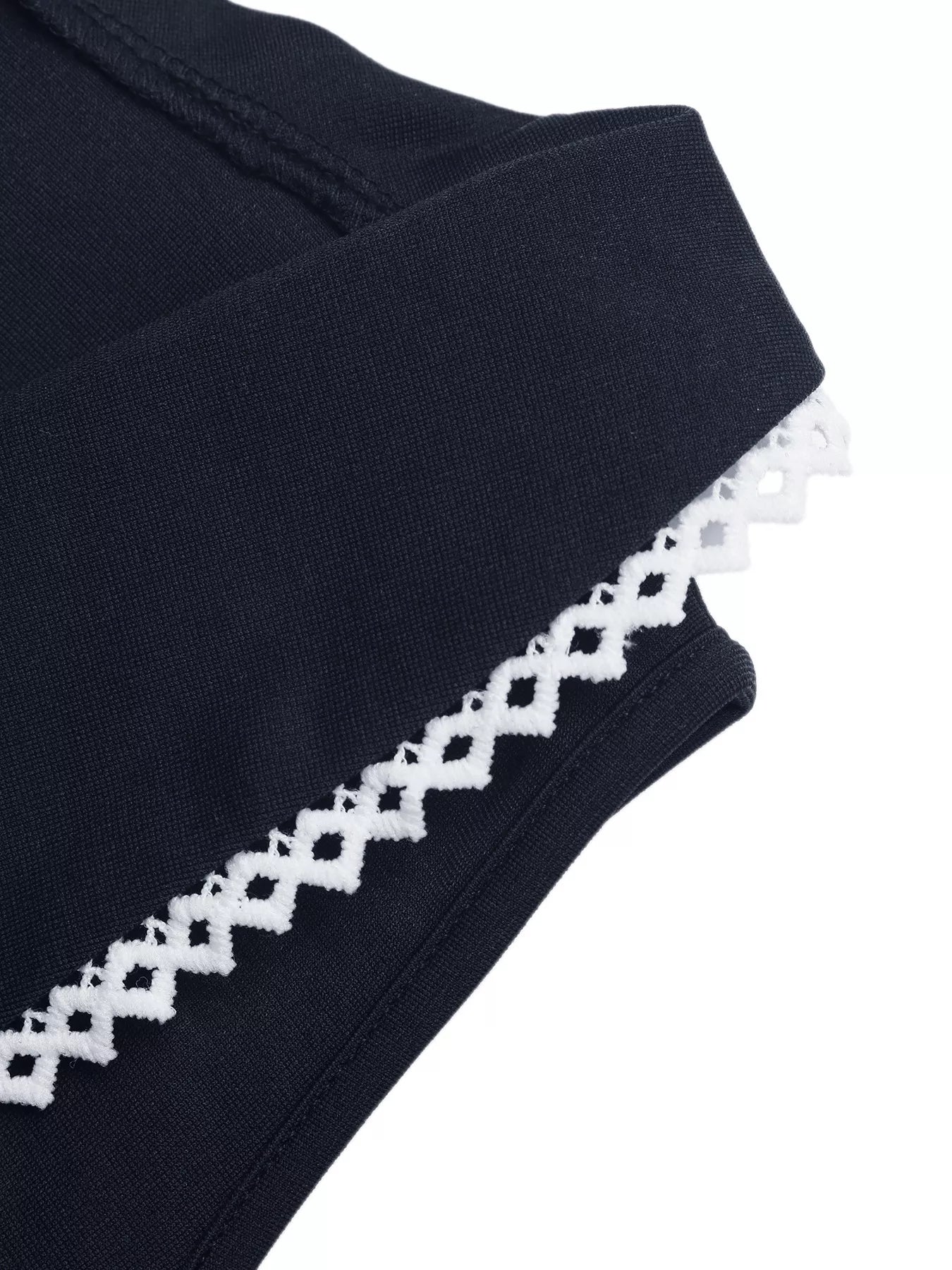 Lace Trim Tie-Front Vest