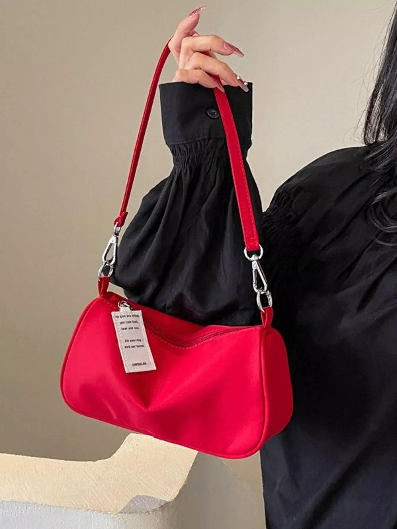 Solid Color Crossbody Bag