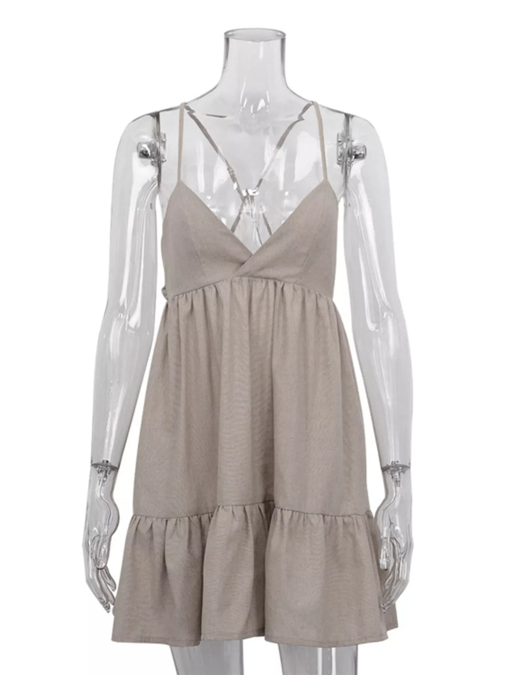 Backless Spaghetti Strap Mini Dress