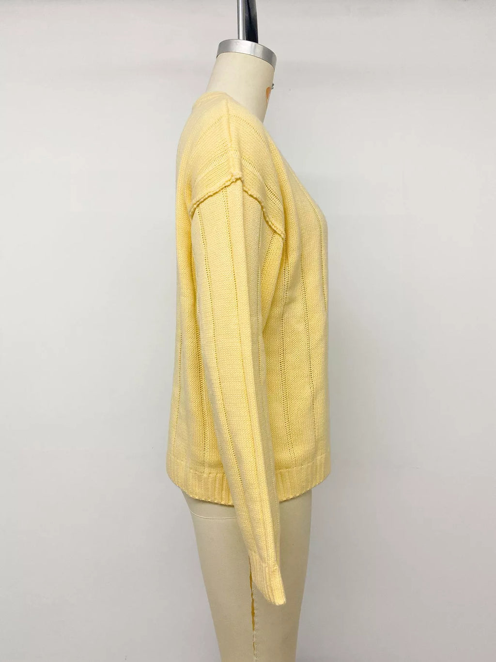 Button Up Dropped Shoulder Cardigan