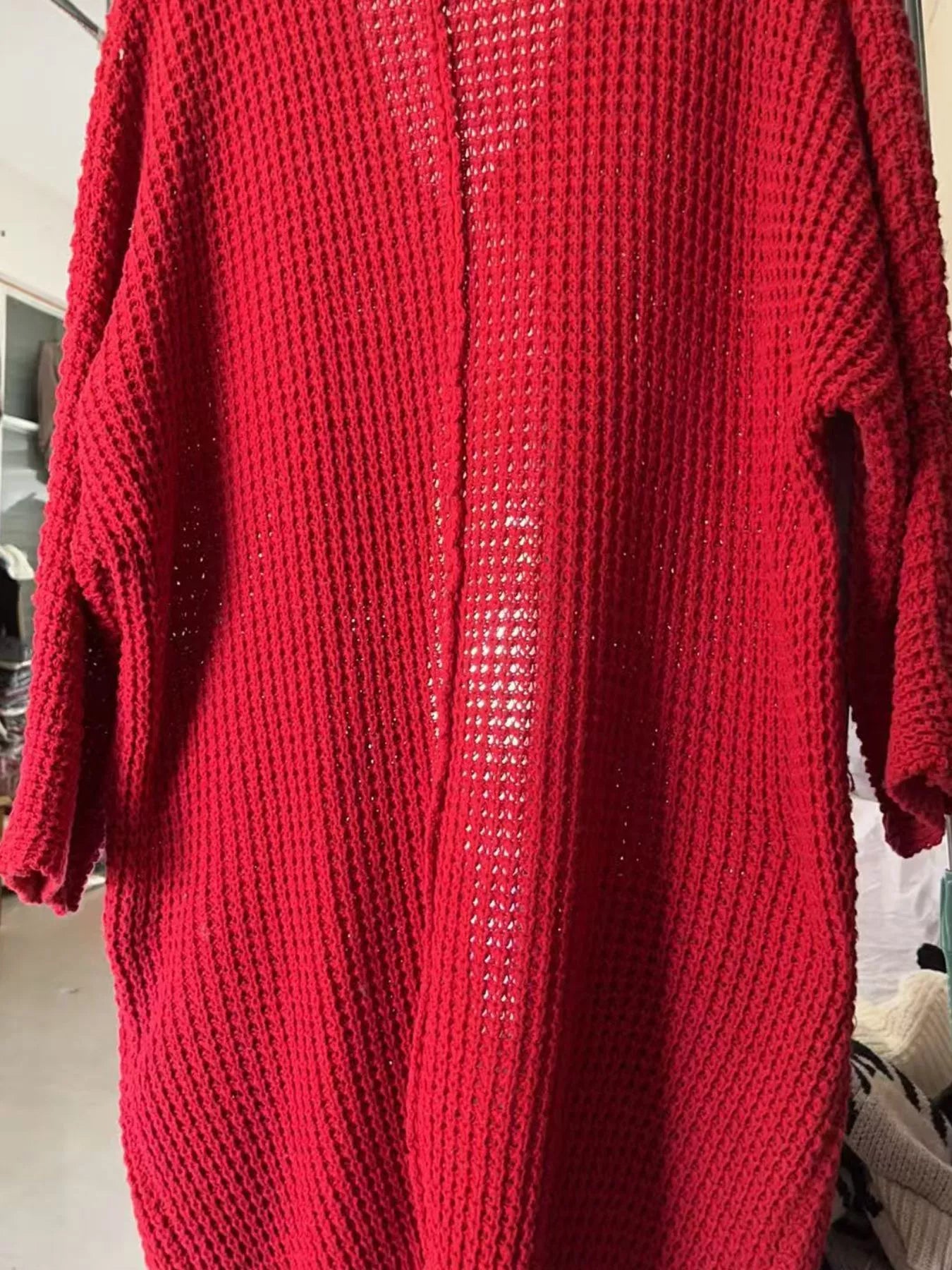 Full Size Chunky Knit Open Front Cardigan Plus Size