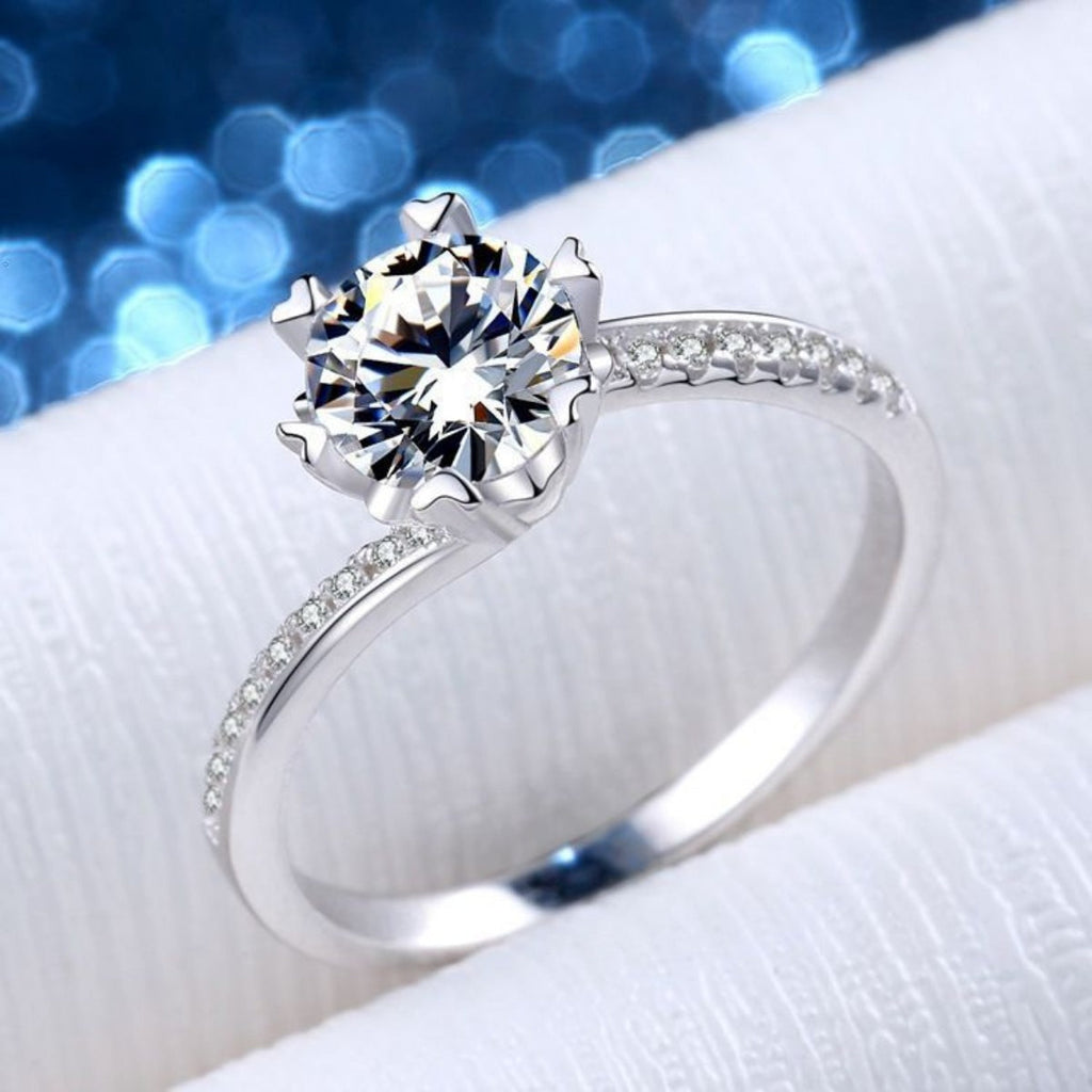 1 Carat 925 Sterling Silver Moissanite Ring