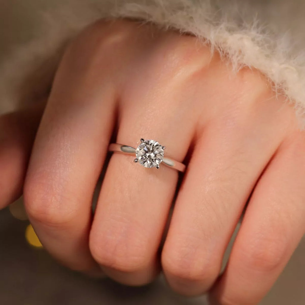 1 Carat 925 Sterling Silver Moissanite Ring