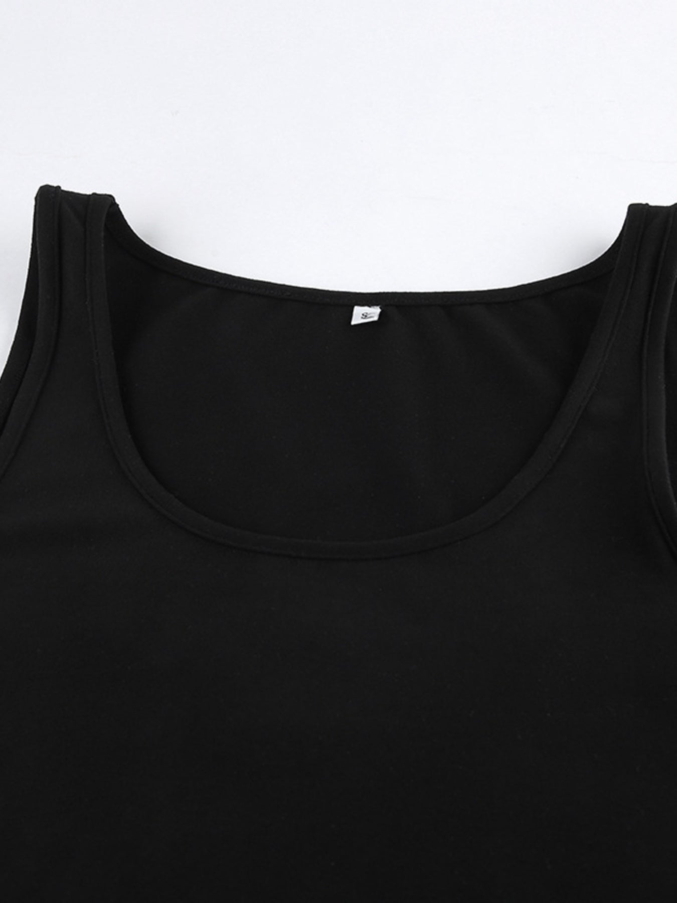 Ruffled Hem Round Neck Tank