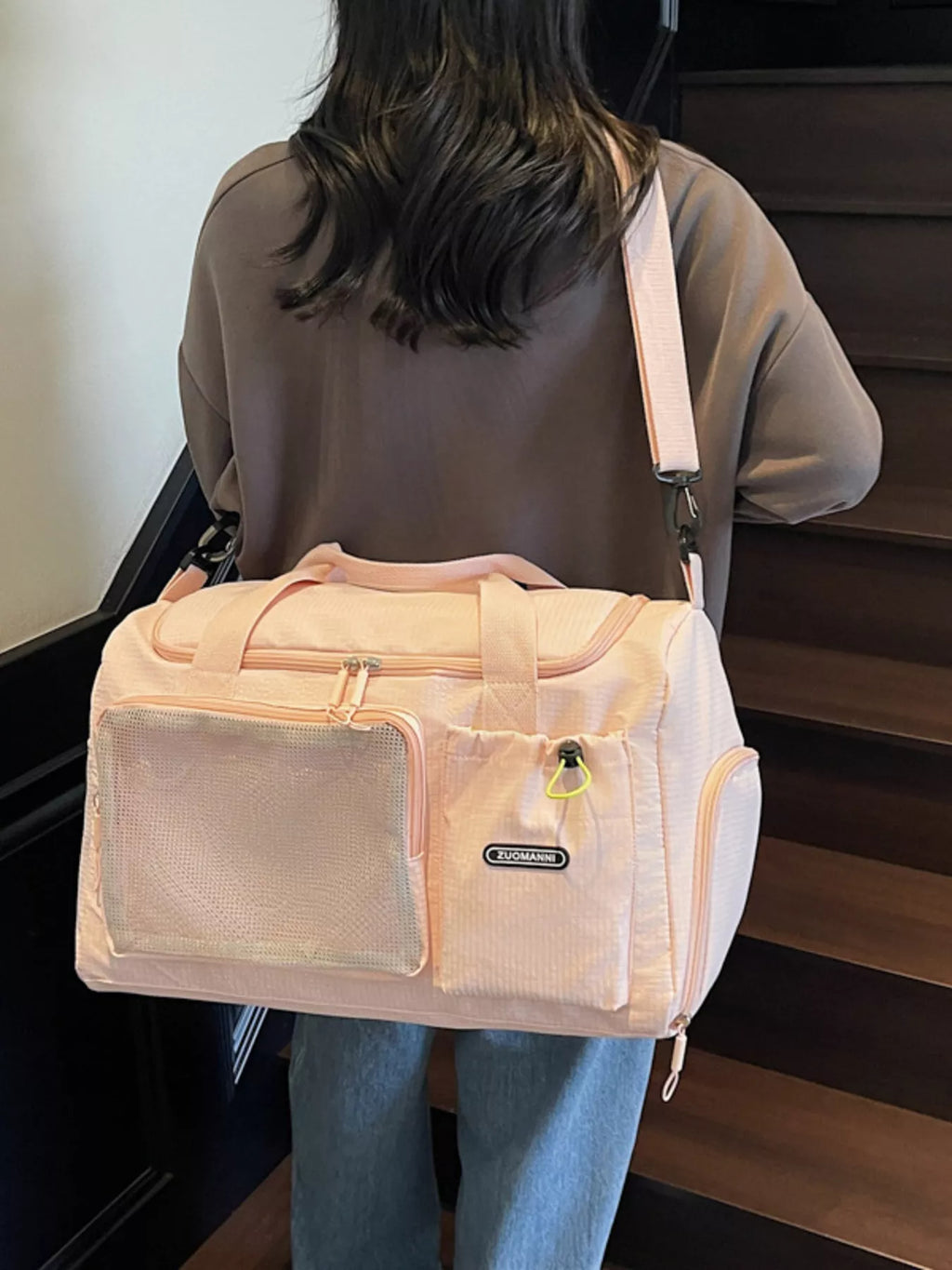 Drawstring Multi Pockets Travel Bag