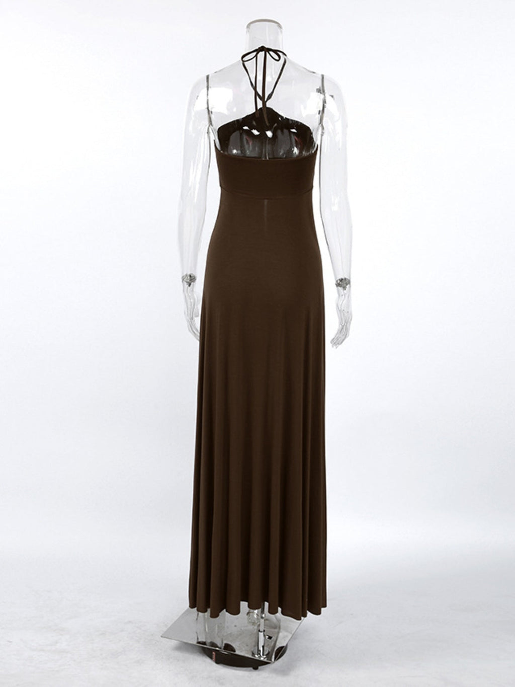 Halter Neck Split Longline Cami