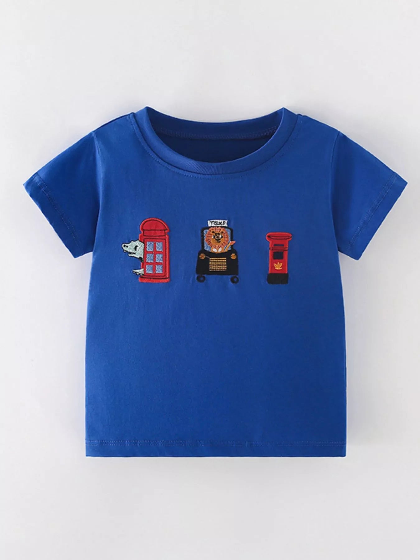 Children's Embroidered Round Neck T-Shirt