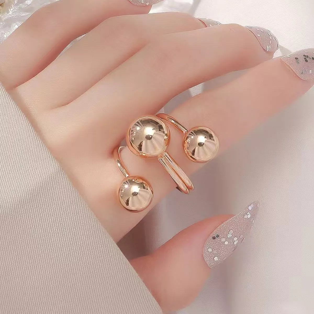 Multi Layered Ball Ring