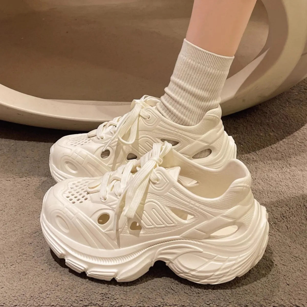 Lace Up Platform Sneakers