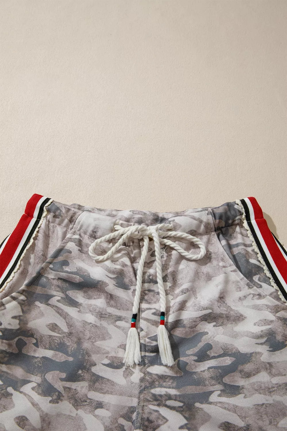 Camo Print Drawstring Waist Joggers