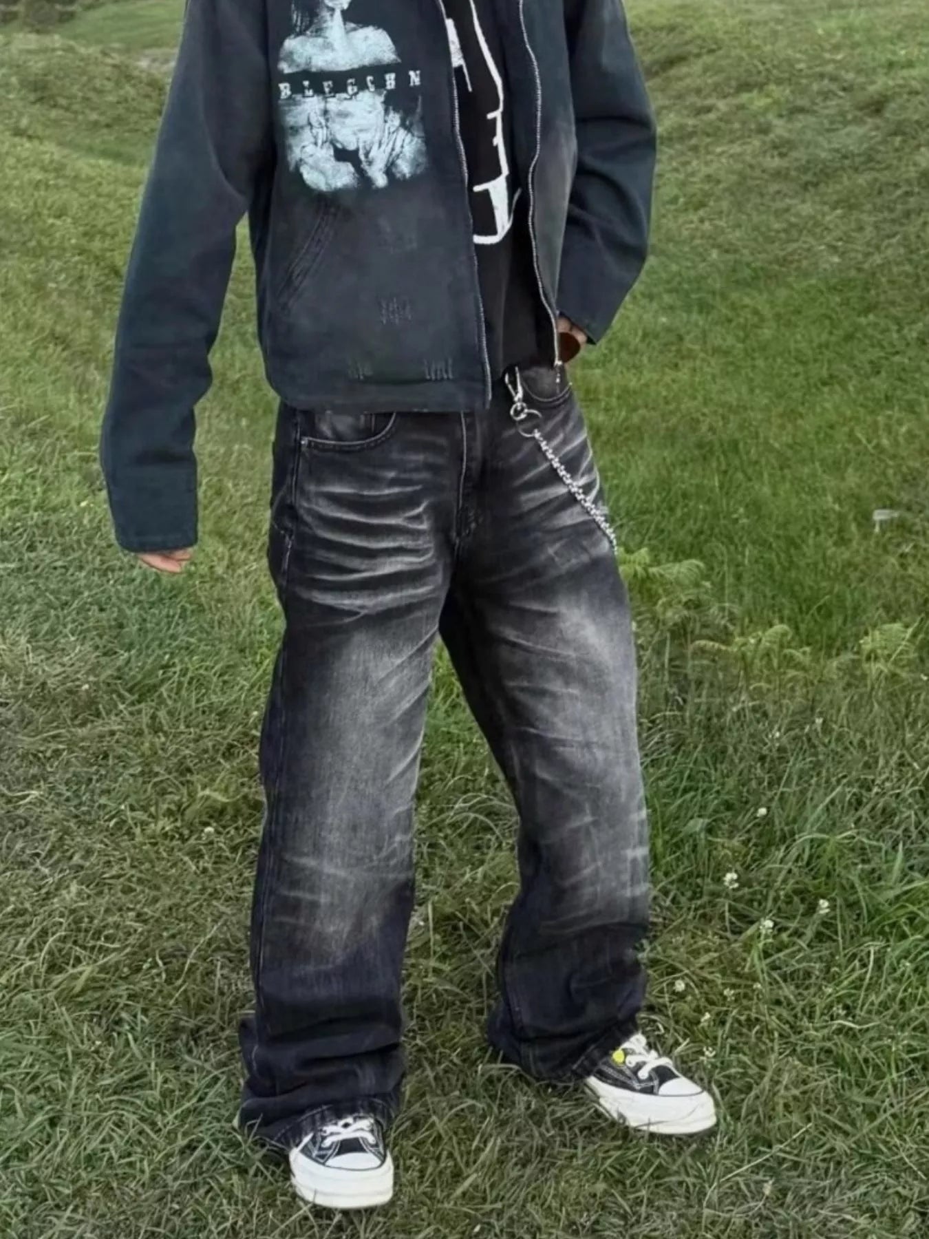 Men's Full Size Wide Leg Jeans Plus Size