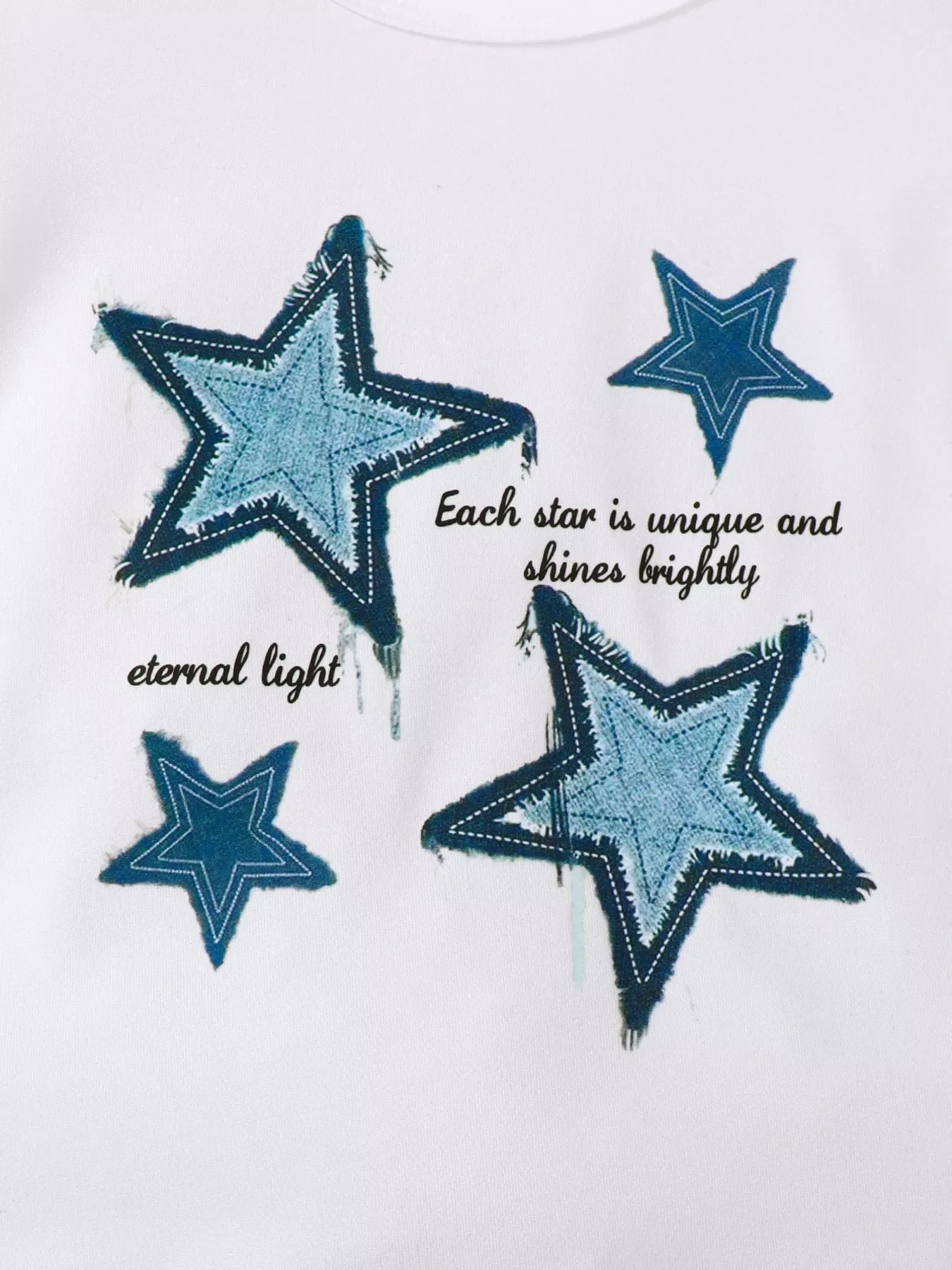 Children's Star Round Neck Tee and Pants Set