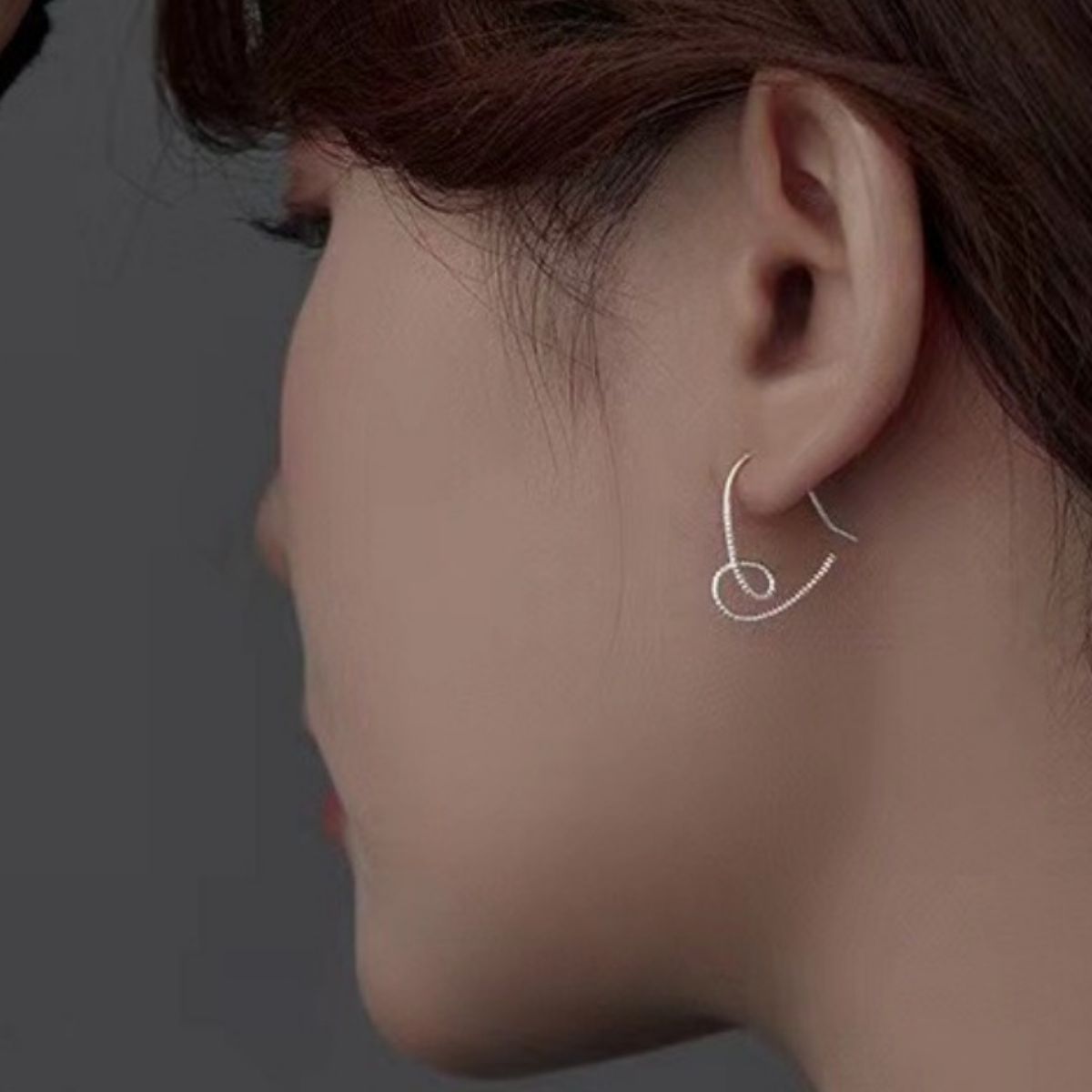 Heart-Shaped Dangle Earrings